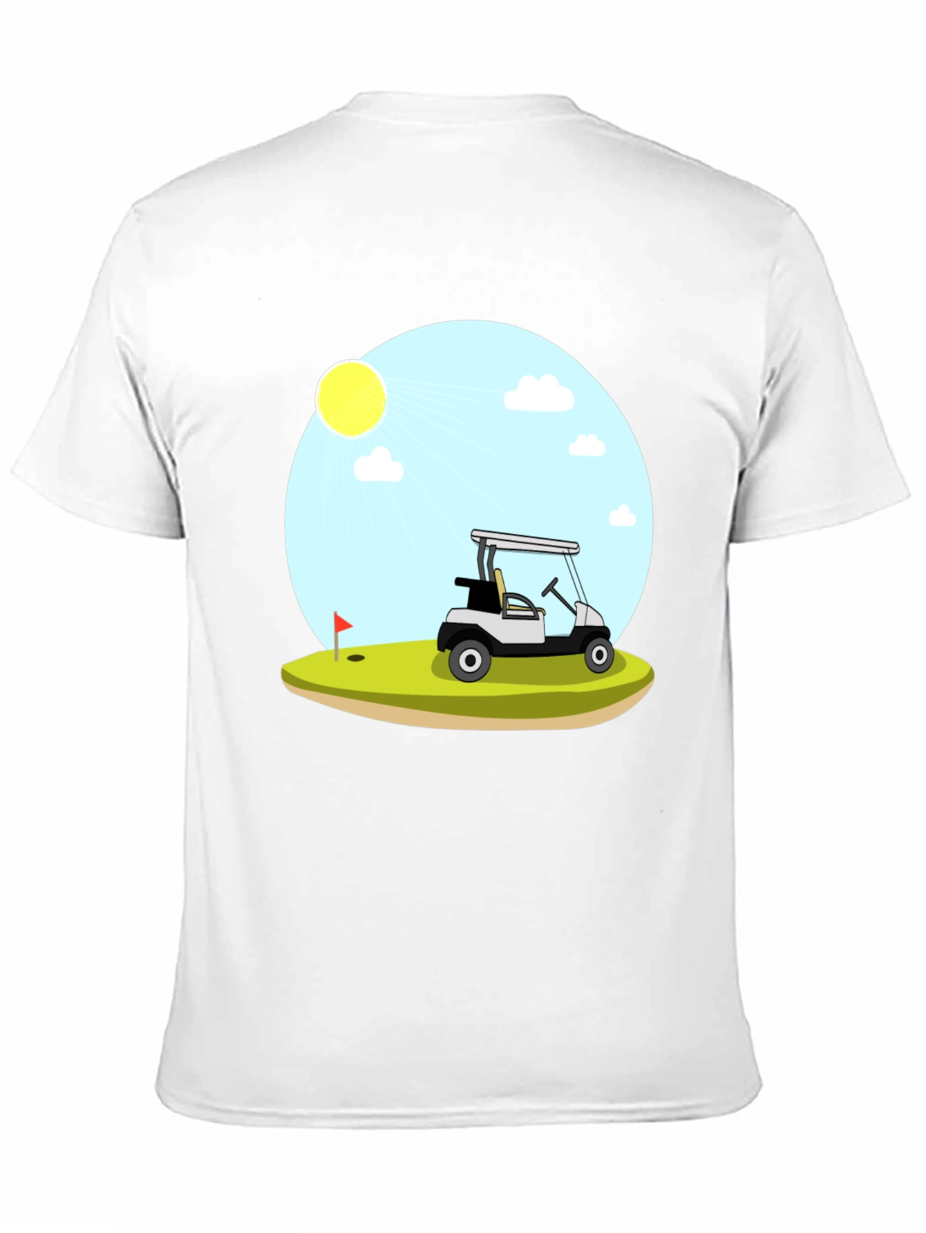 Golf Cart Scene Graphic T-Shirt