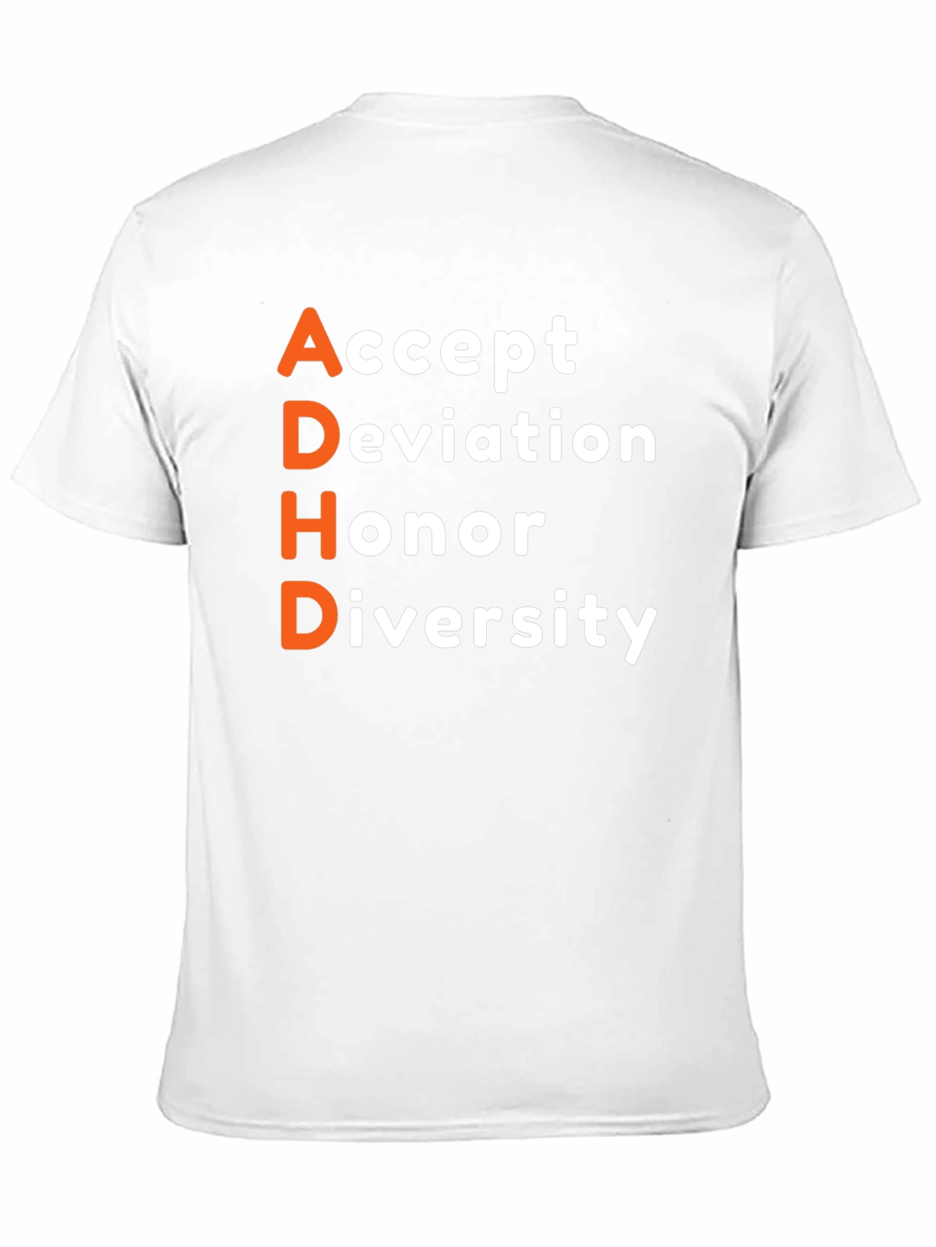 ADHD Accept Honor Diversity Black T-Shirt