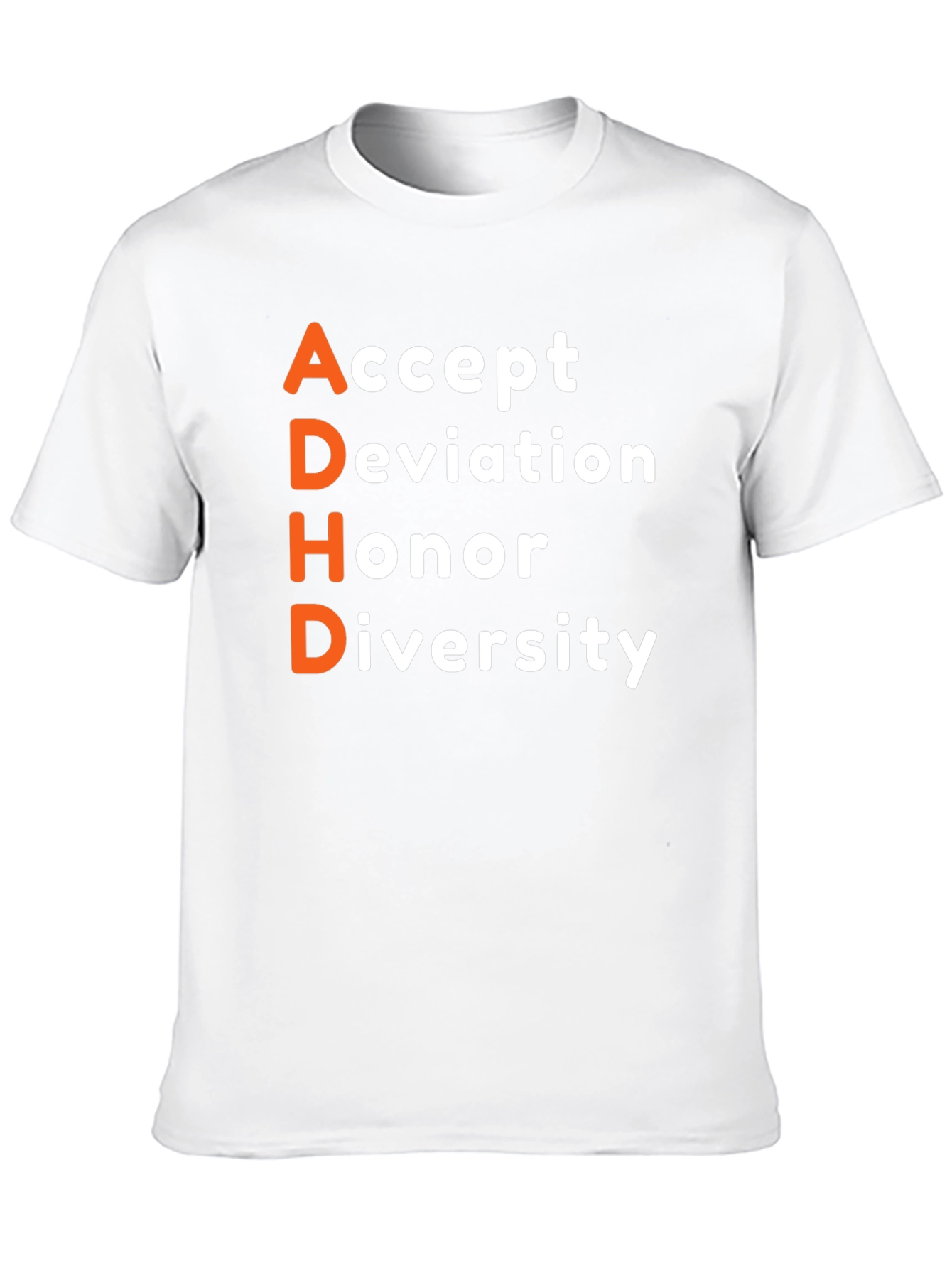 ADHD Accept Honor Diversity Black T-Shirt