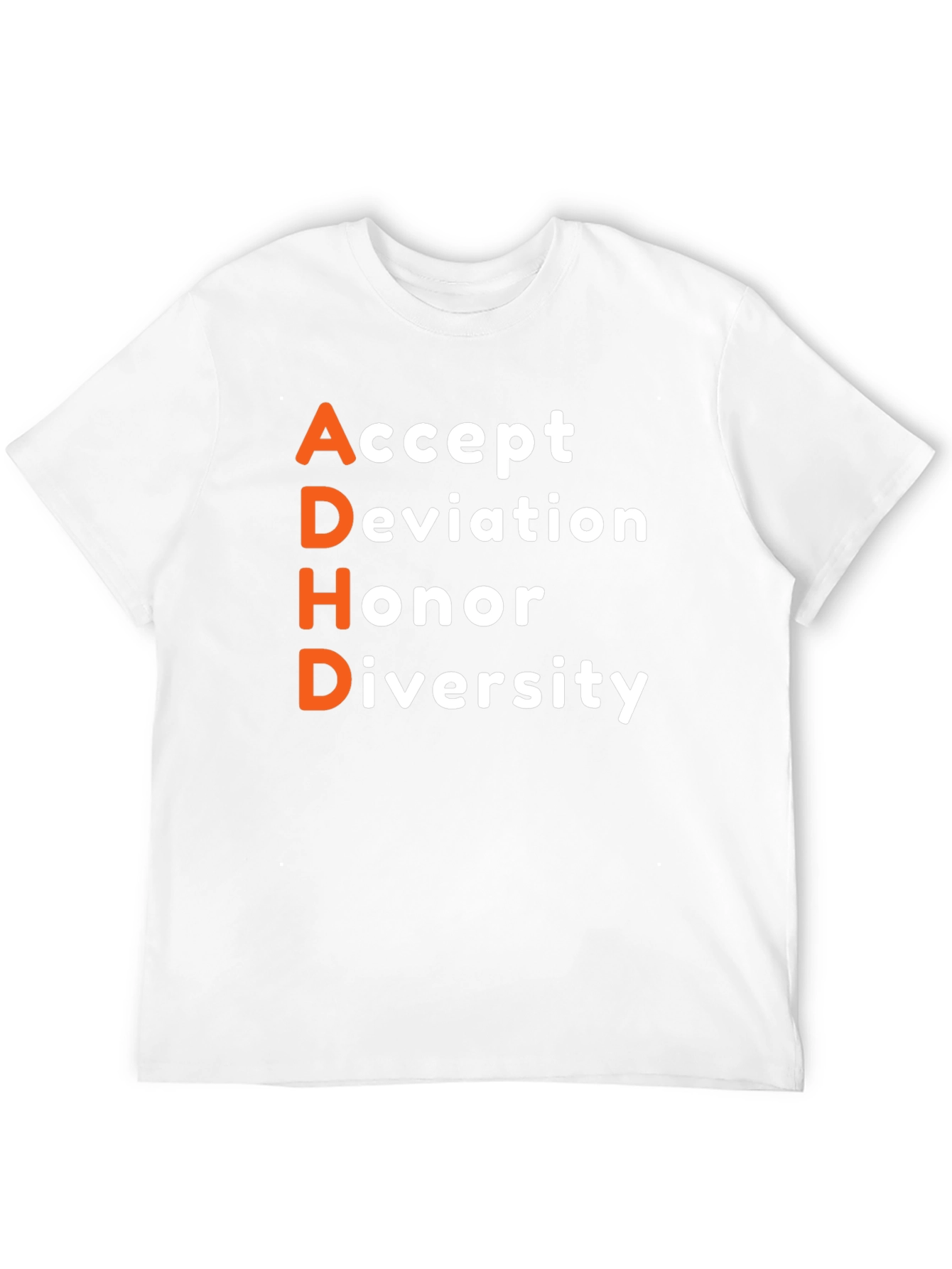 ADHD Accept Honor Diversity Black T-Shirt