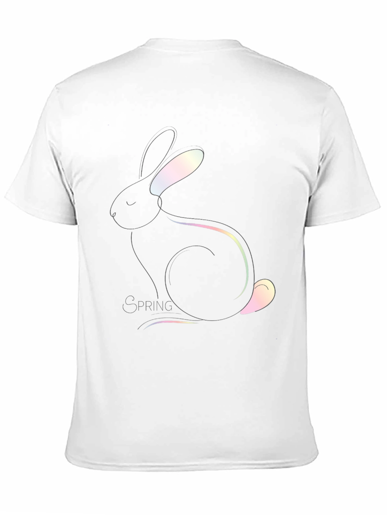 Modern Rabbit Graphic Black T-Shirt