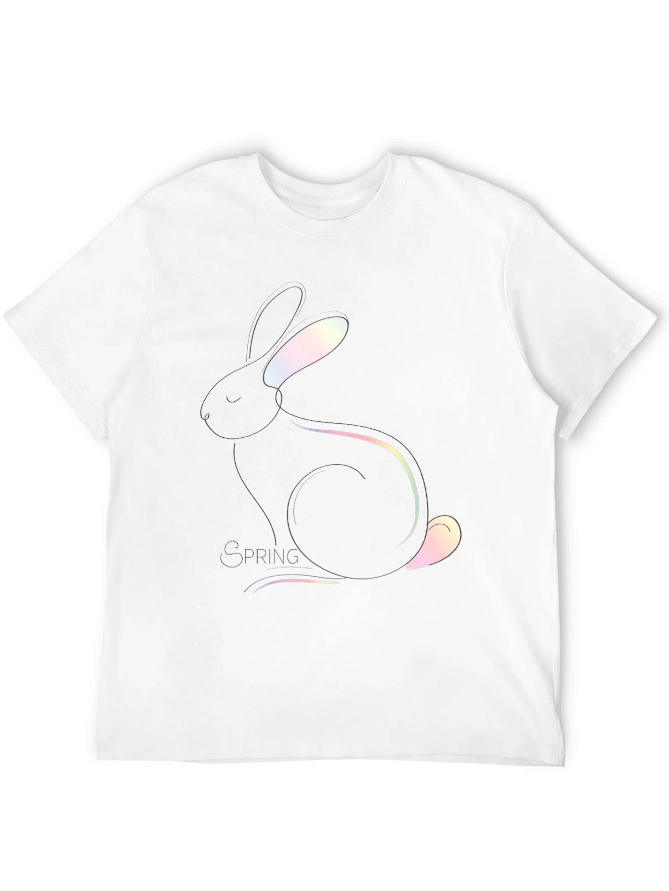 Modern Rabbit Graphic Black T-Shirt