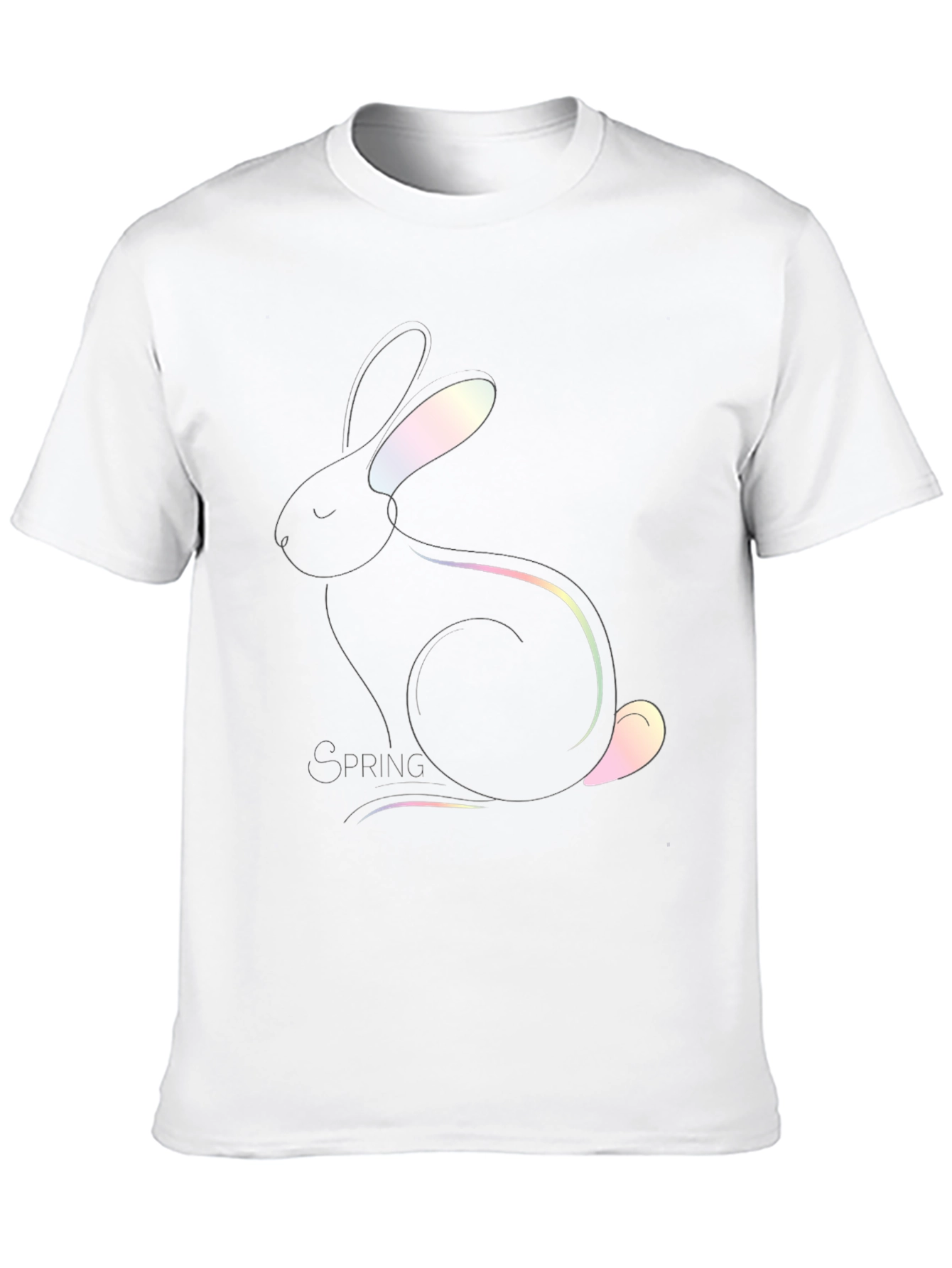 Modern Rabbit Graphic Black T-Shirt