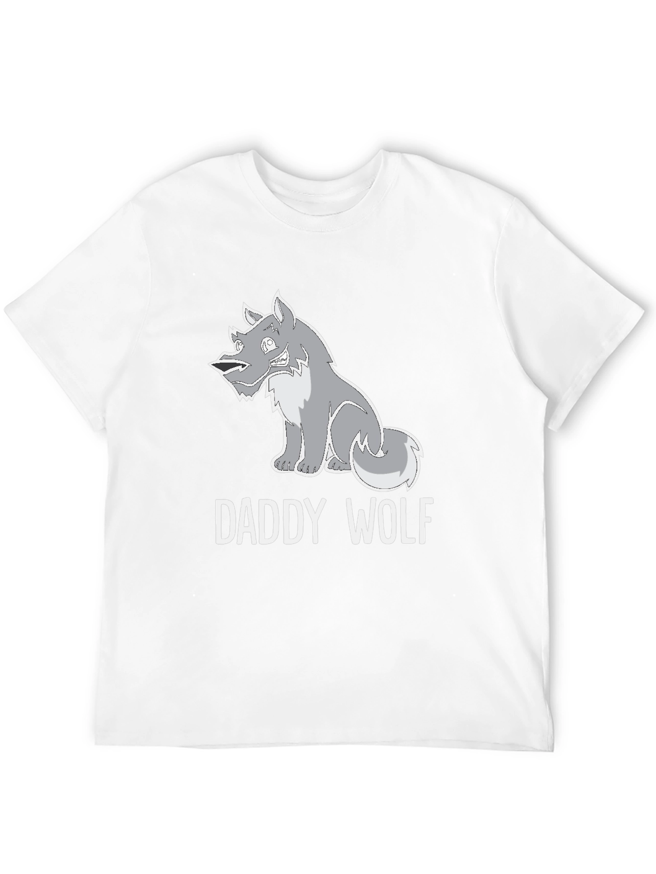 Daddy Wolf Graphic Tee - Black Cotton T-Shirt