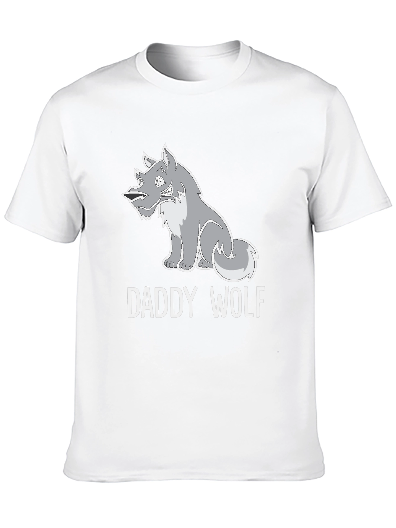 Daddy Wolf Graphic Tee - Black Cotton T-Shirt