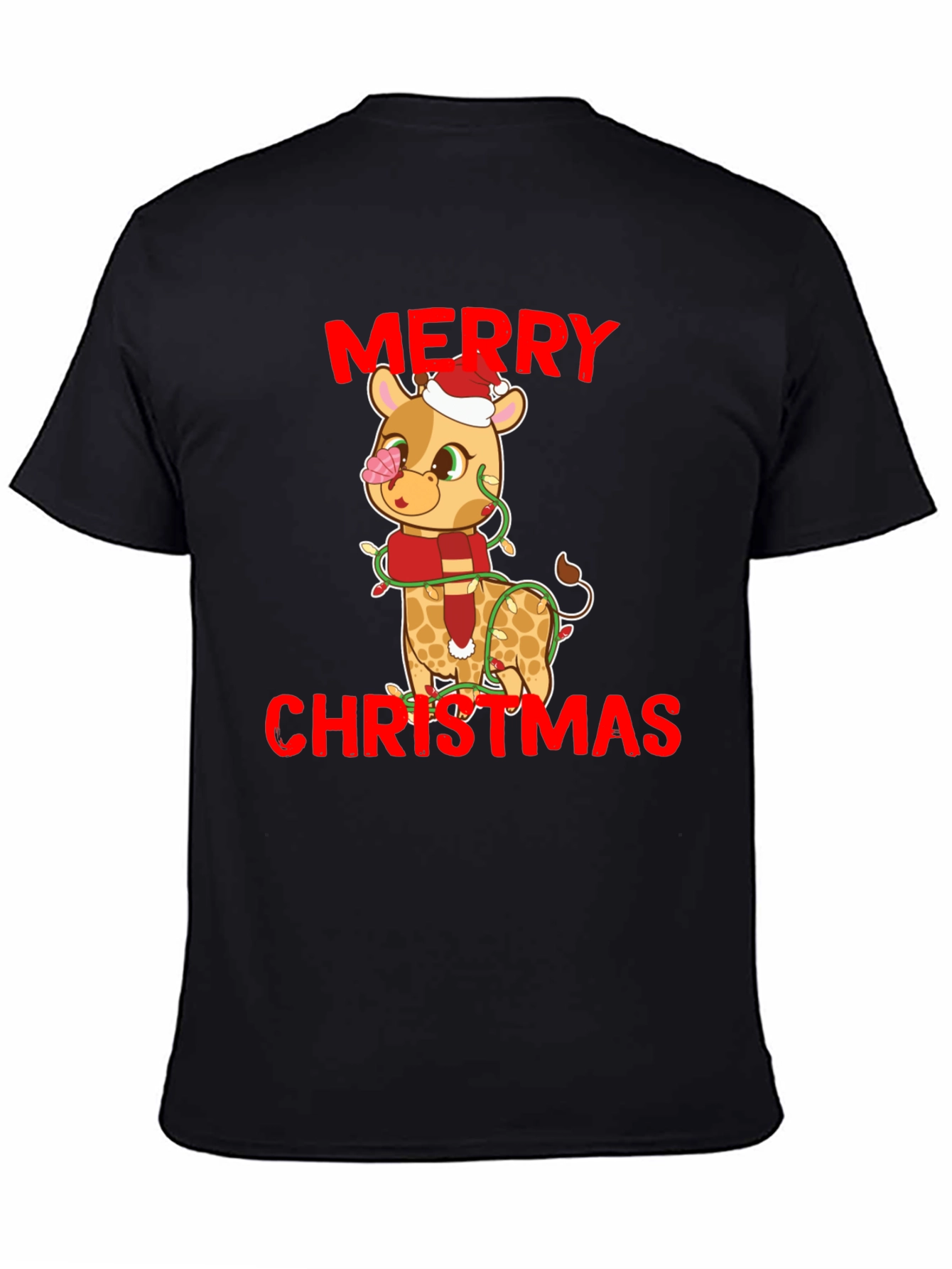 Festive Giraffe Christmas T-Shirt