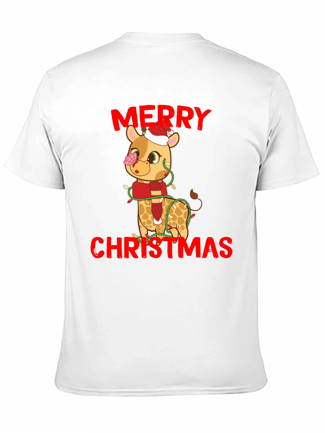 Festive Giraffe Christmas T-Shirt