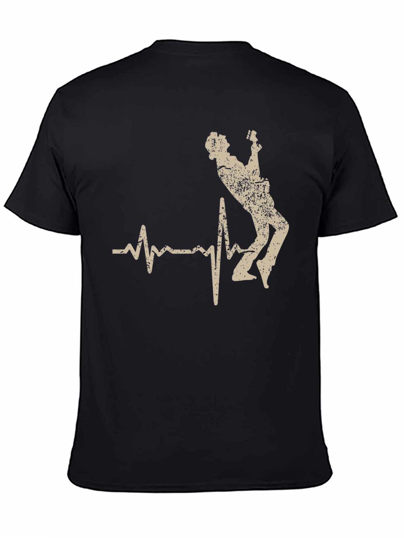 Guitarist Heartbeat Graphic Tee - Rocker Style