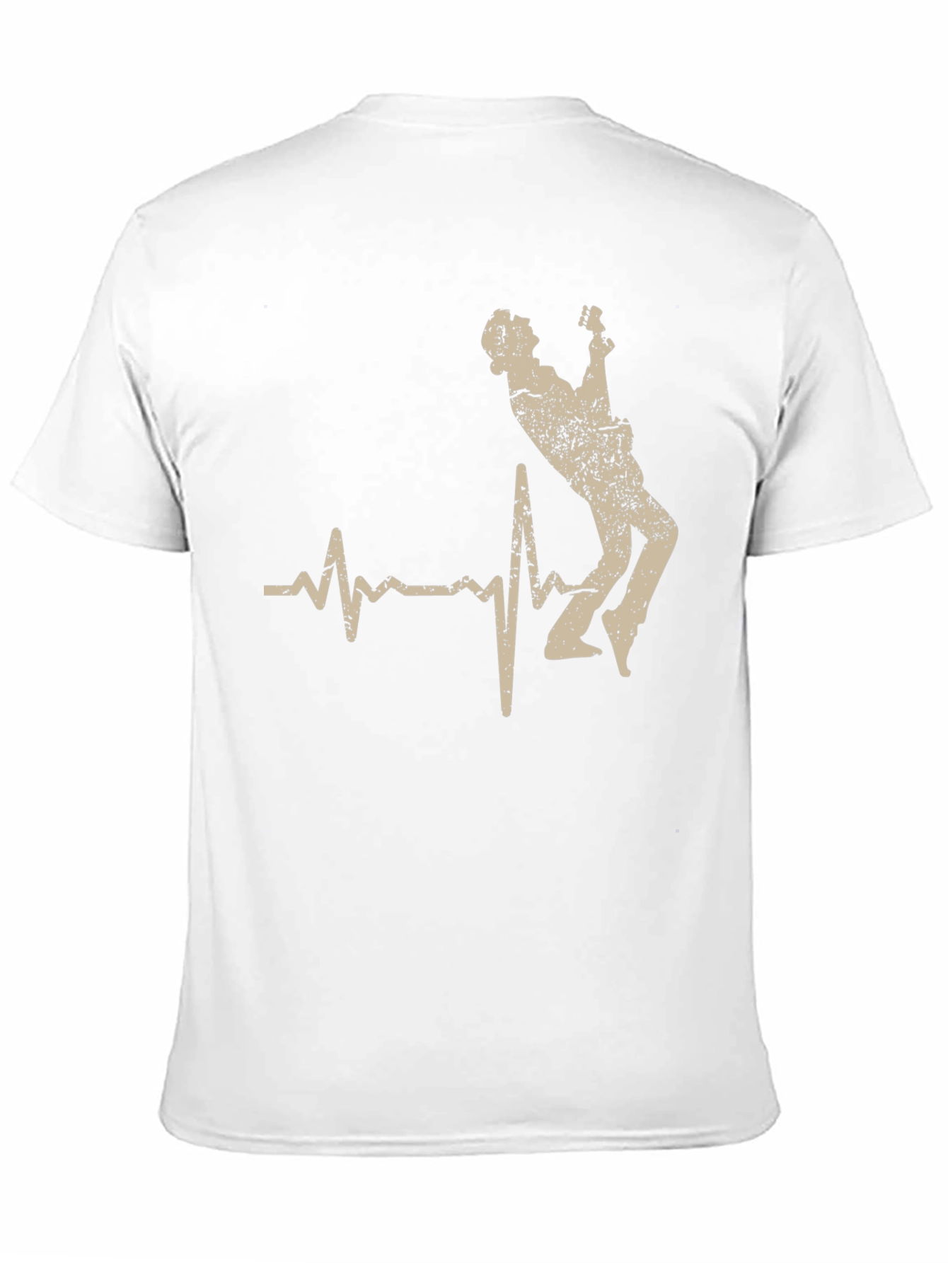 Guitarist Heartbeat Graphic Tee - Rocker Style