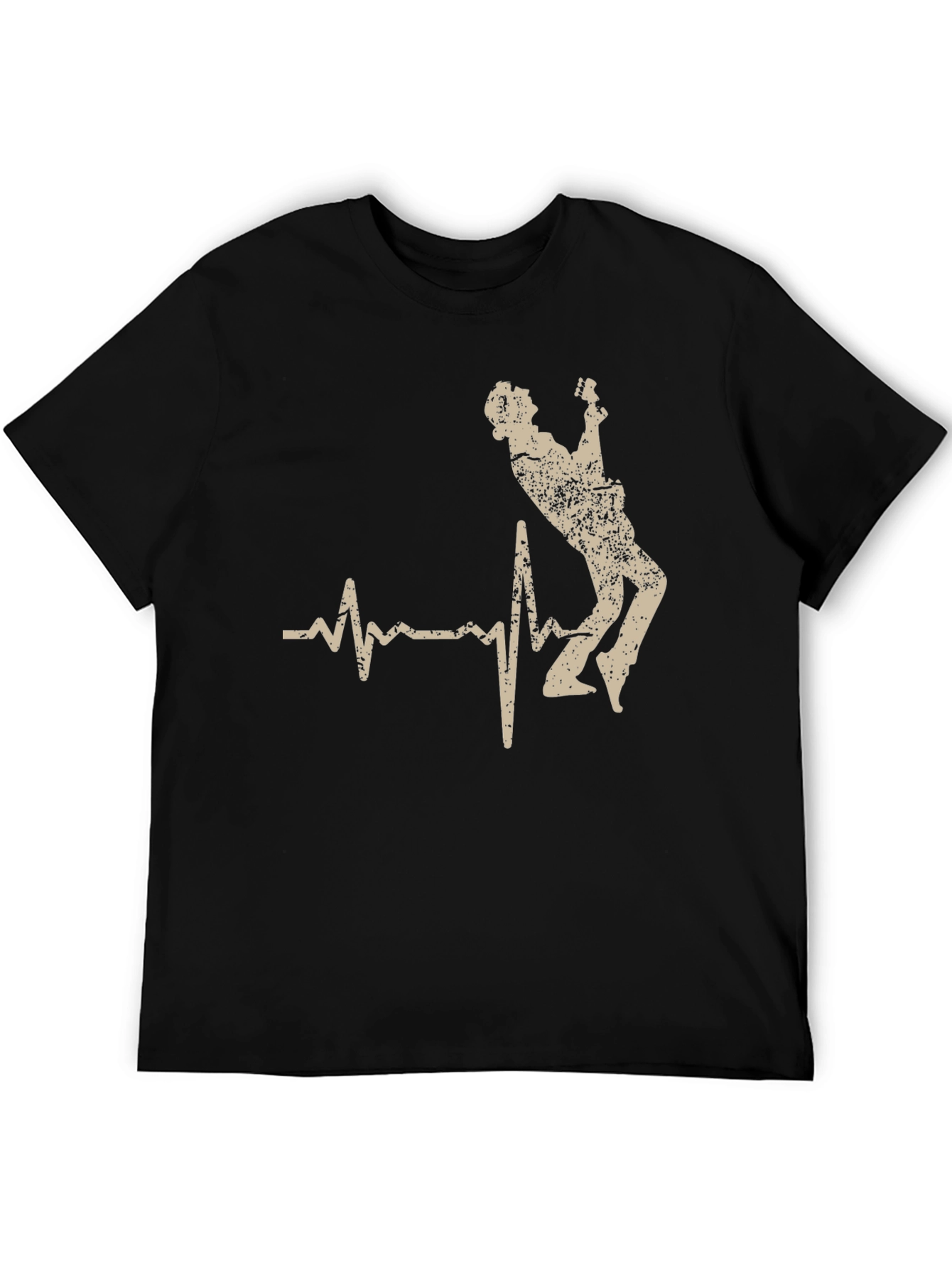 Guitarist Heartbeat Graphic Tee - Rocker Style
