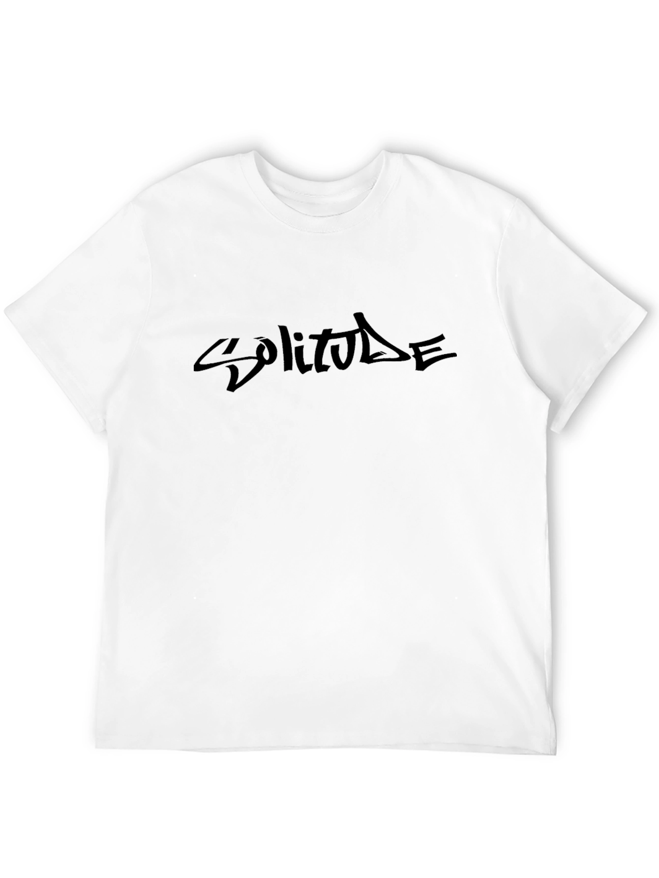 Solitude Graphic Print Black T-Shirt