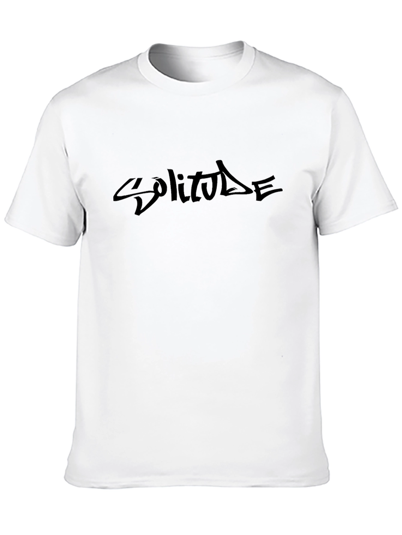 Solitude Graphic Print Black T-Shirt