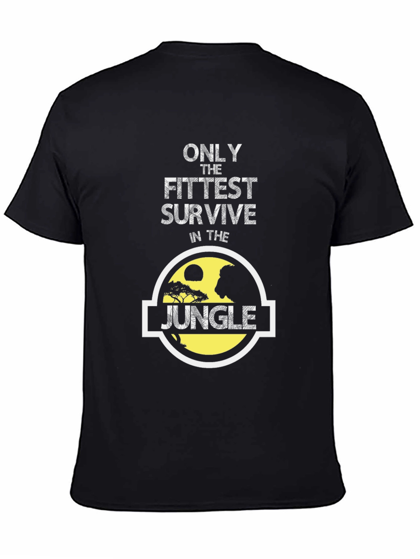 Fittest Survive Jungle Graphic Tee - Black