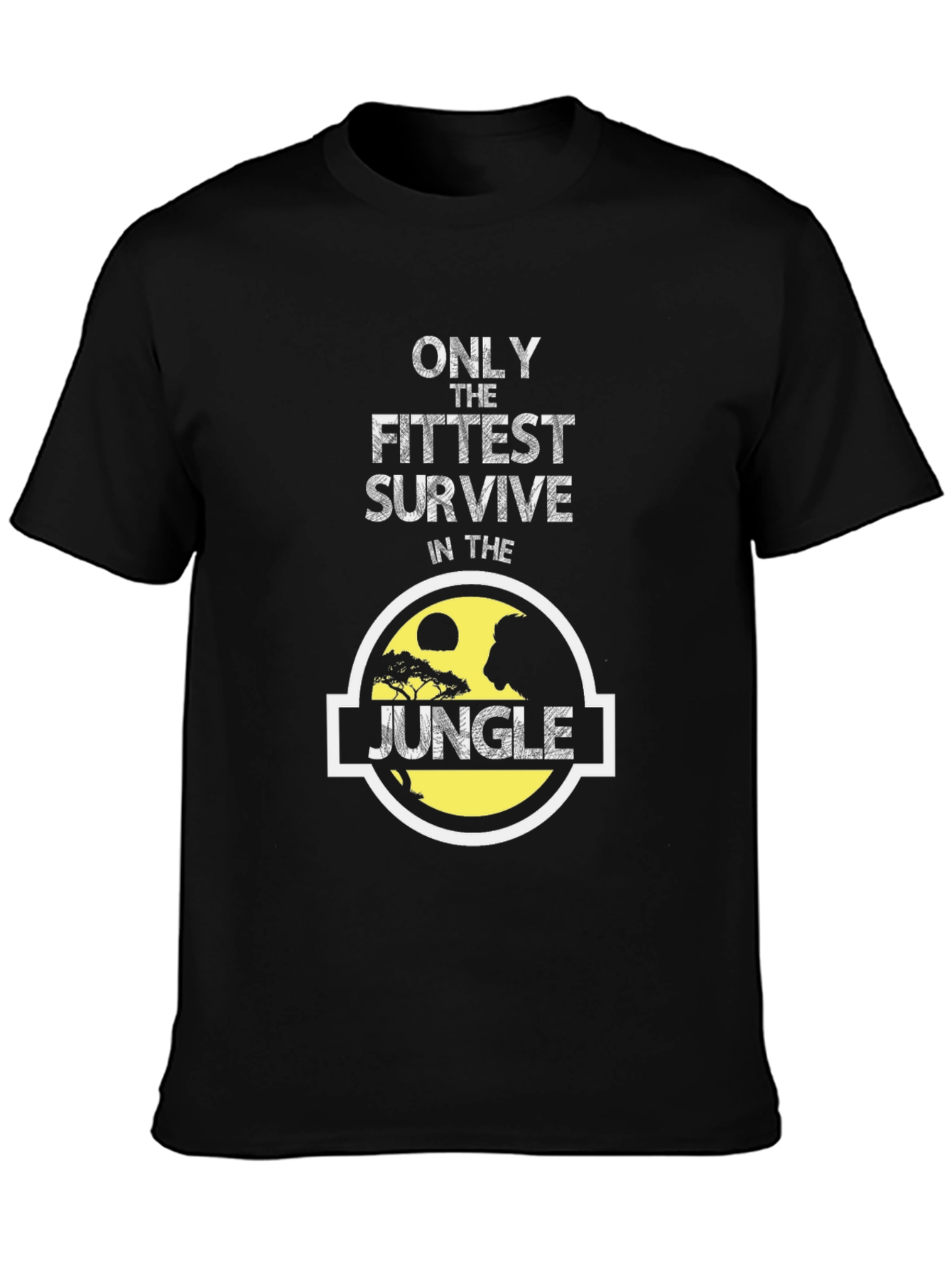 Fittest Survive Jungle Graphic Tee - Black