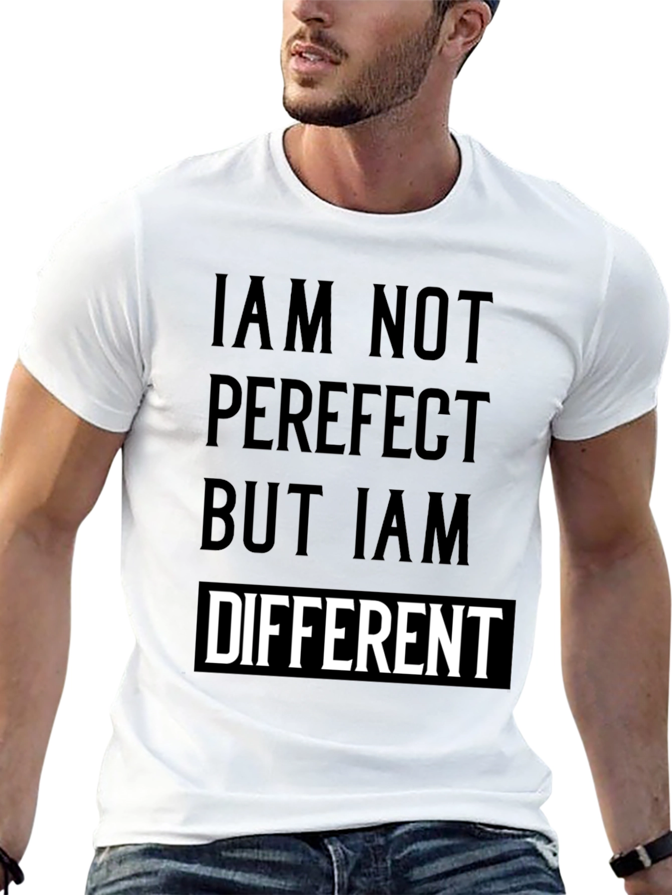 Unique Different Graphic Print Black T-Shirt