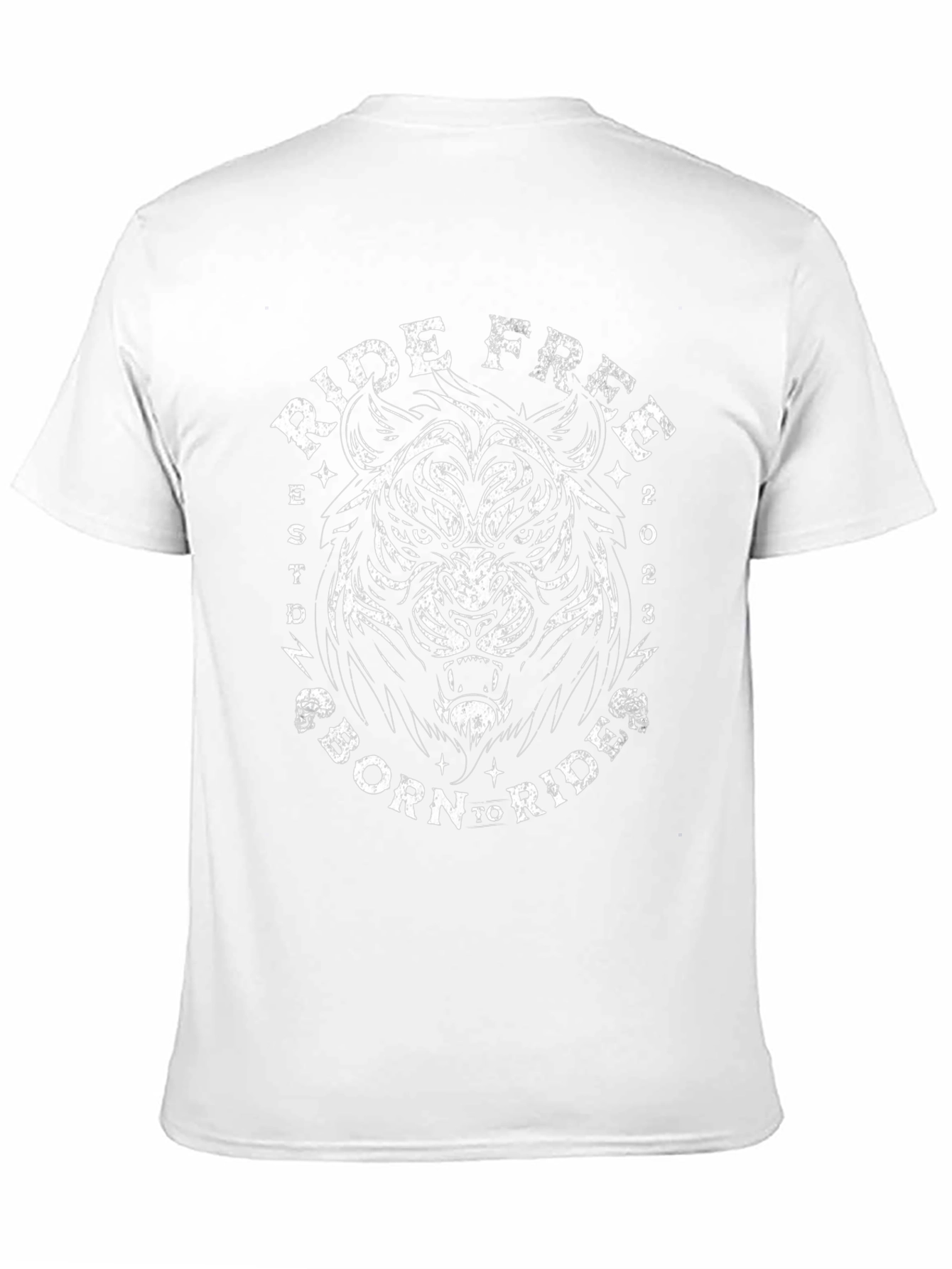 Ride Free Tiger Graphic Tee - Black Cotton T-Shirt