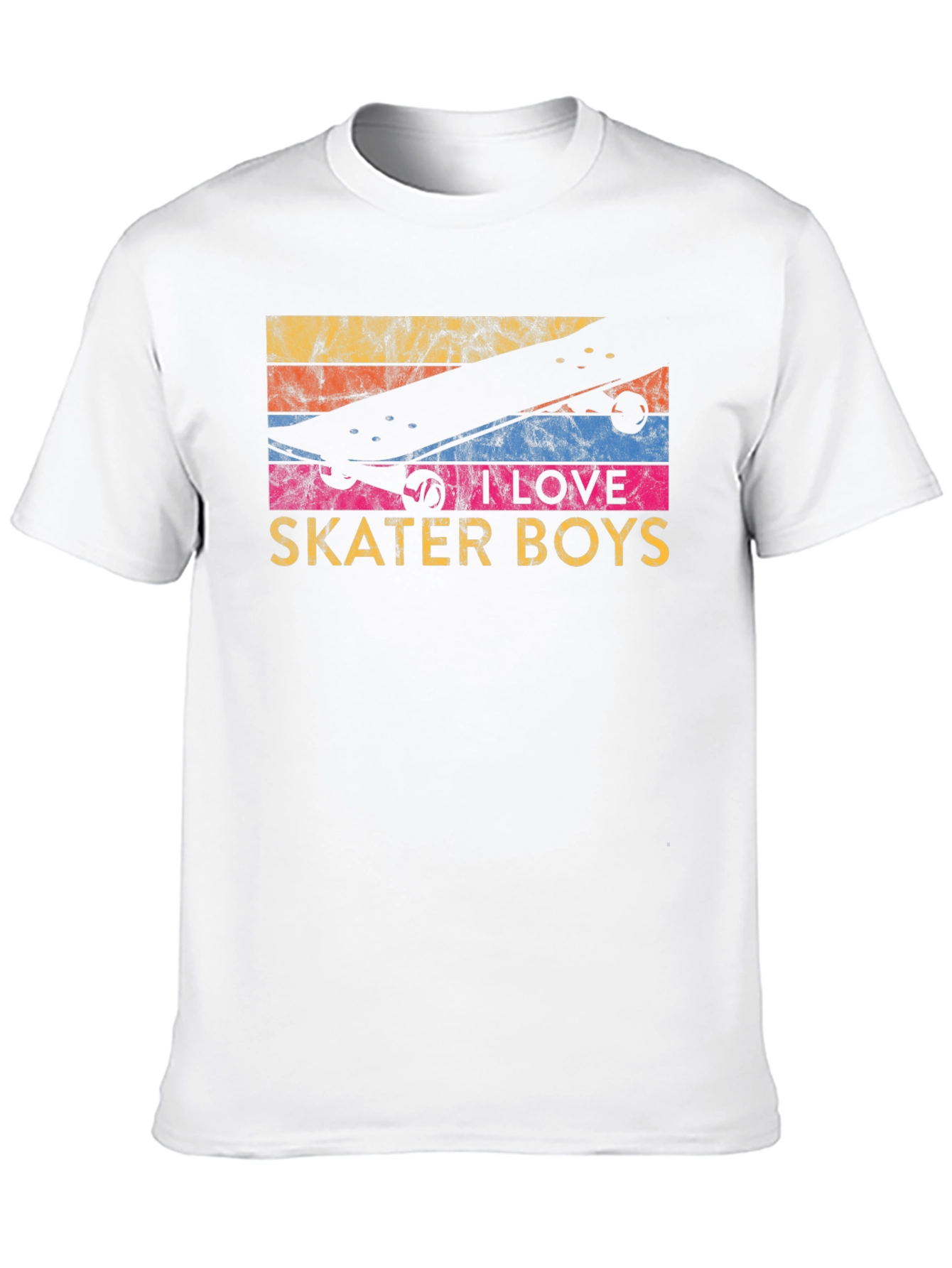 I Love Skater Boys Graphic T-Shirt - Black