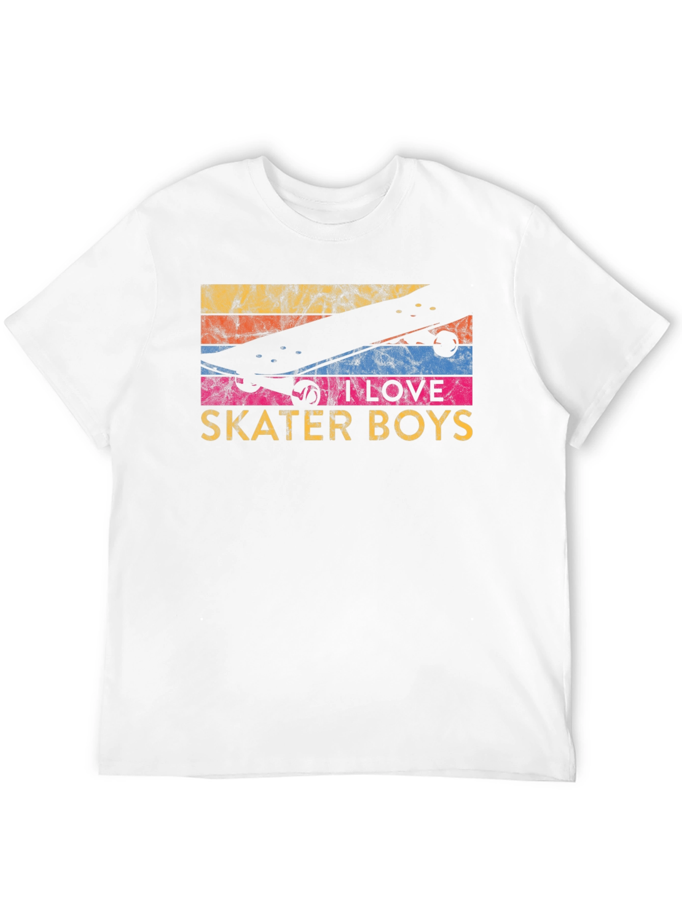 I Love Skater Boys Graphic T-Shirt - Black