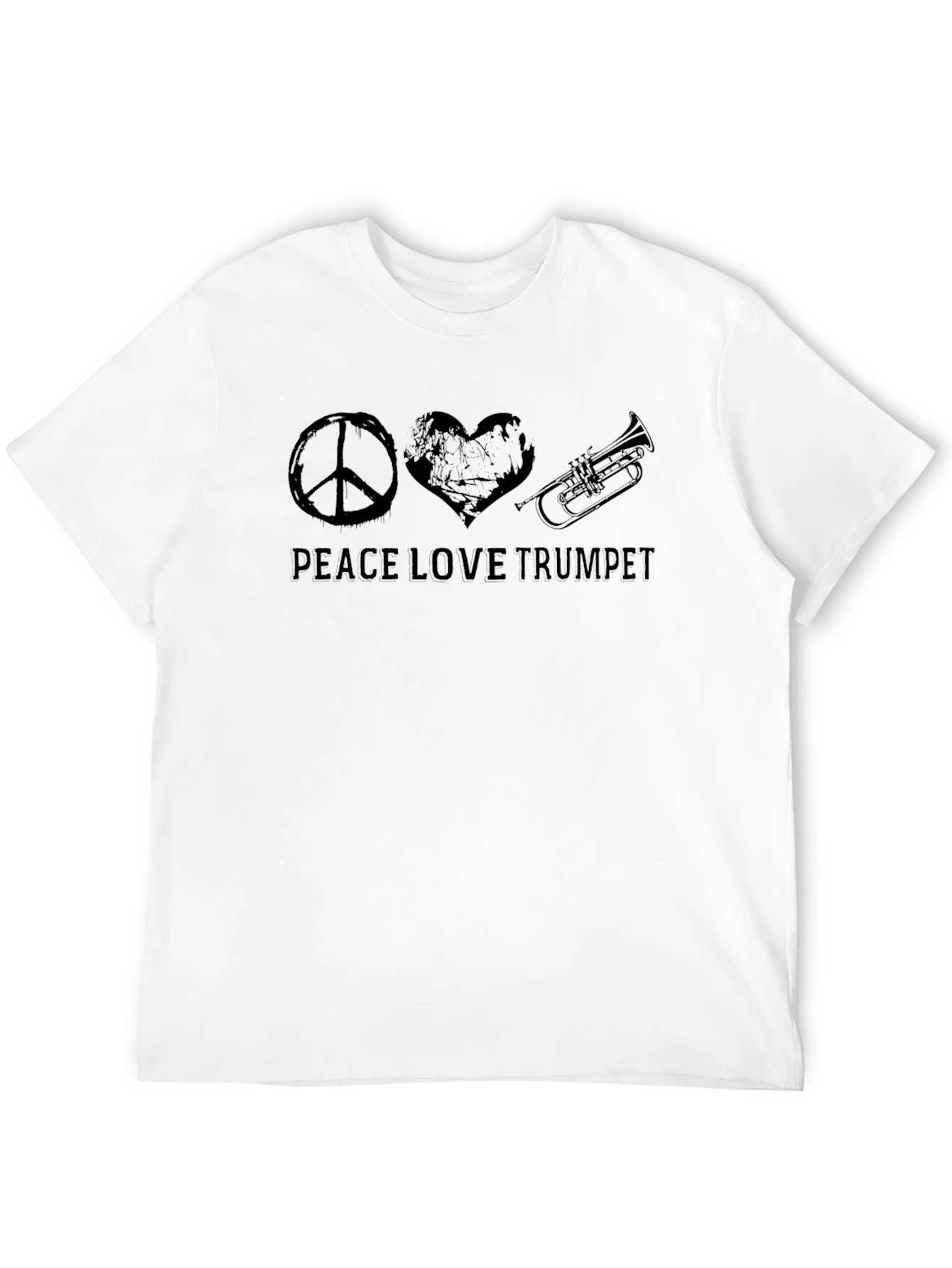 Peace Love Trumpet T-Shirt - Black