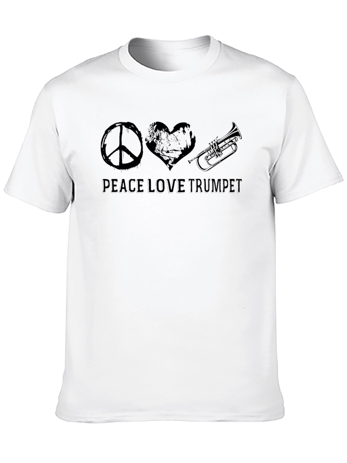 Peace Love Trumpet T-Shirt - Black
