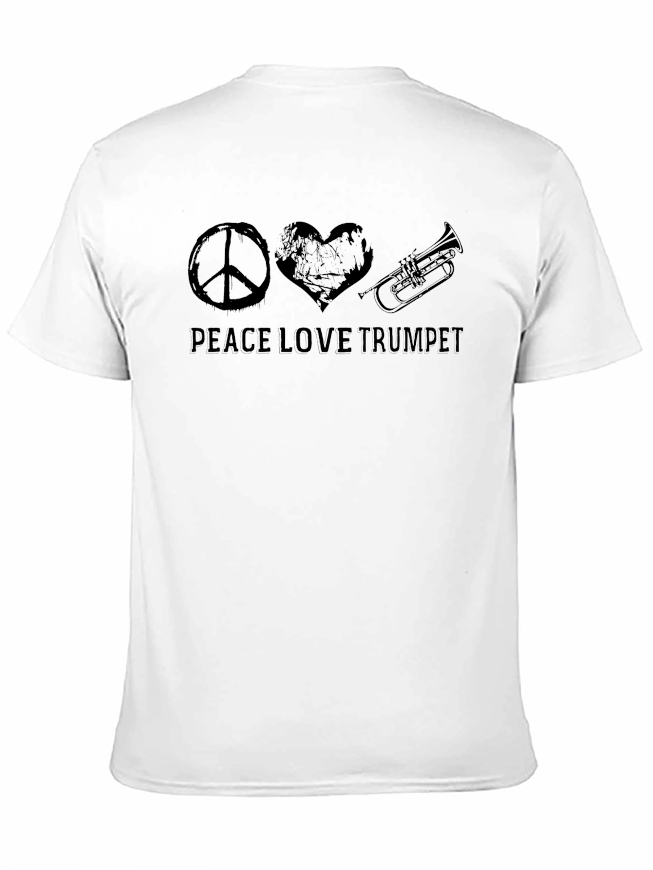 Peace Love Trumpet T-Shirt - Black