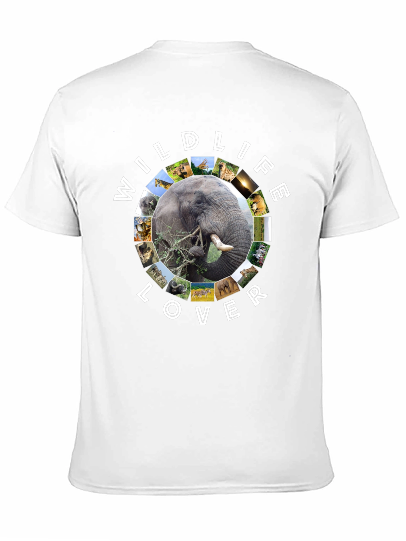 Wildlife Lover Graphic Tee - Black Cotton T-Shirt