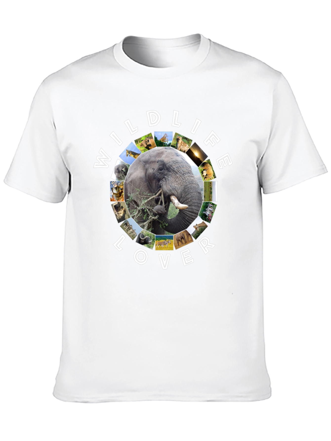 Wildlife Lover Graphic Tee - Black Cotton T-Shirt