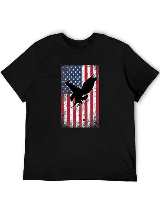 American Flag Eagle Graphic T-Shirt