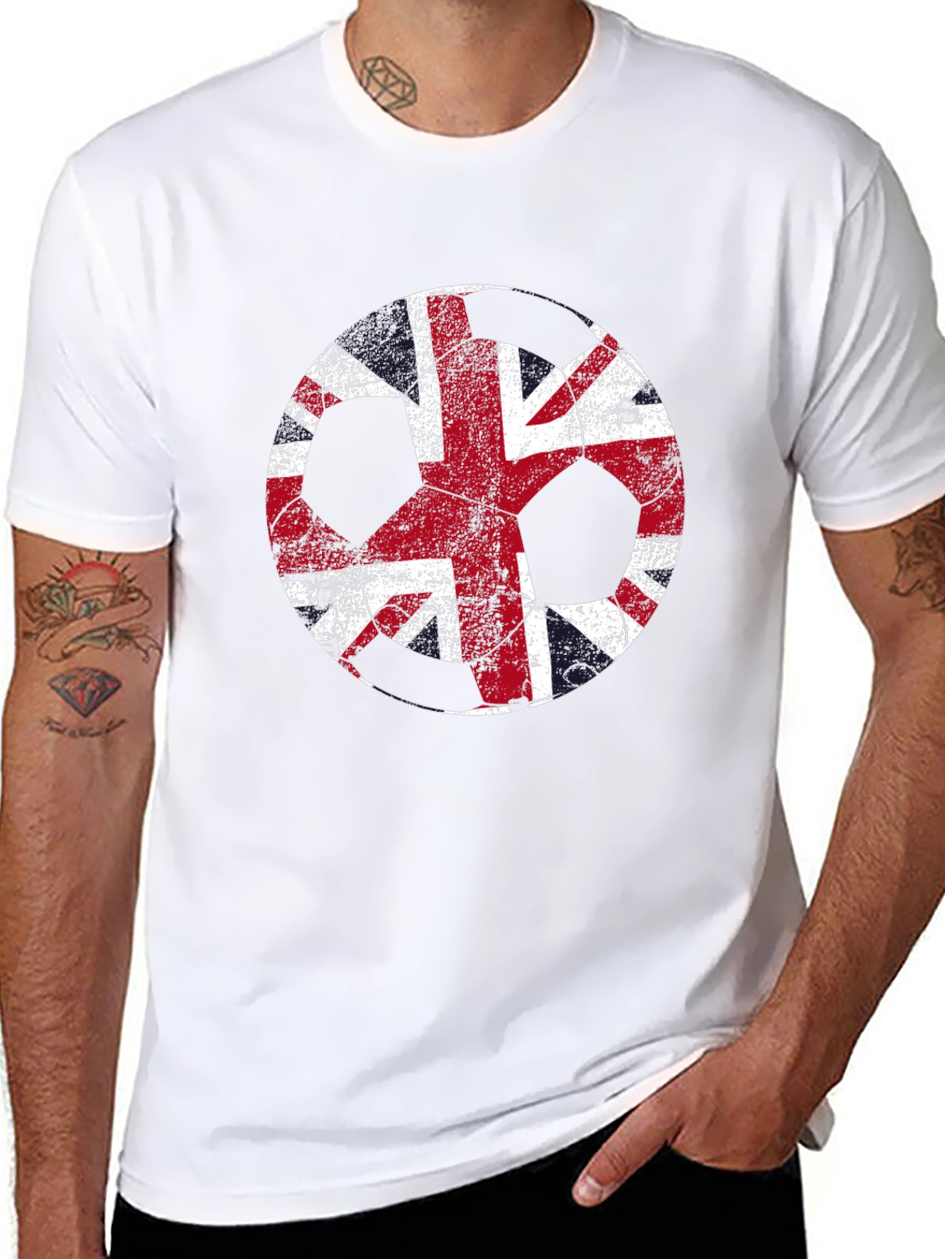 Union Jack Peace Sign Graphic Tee