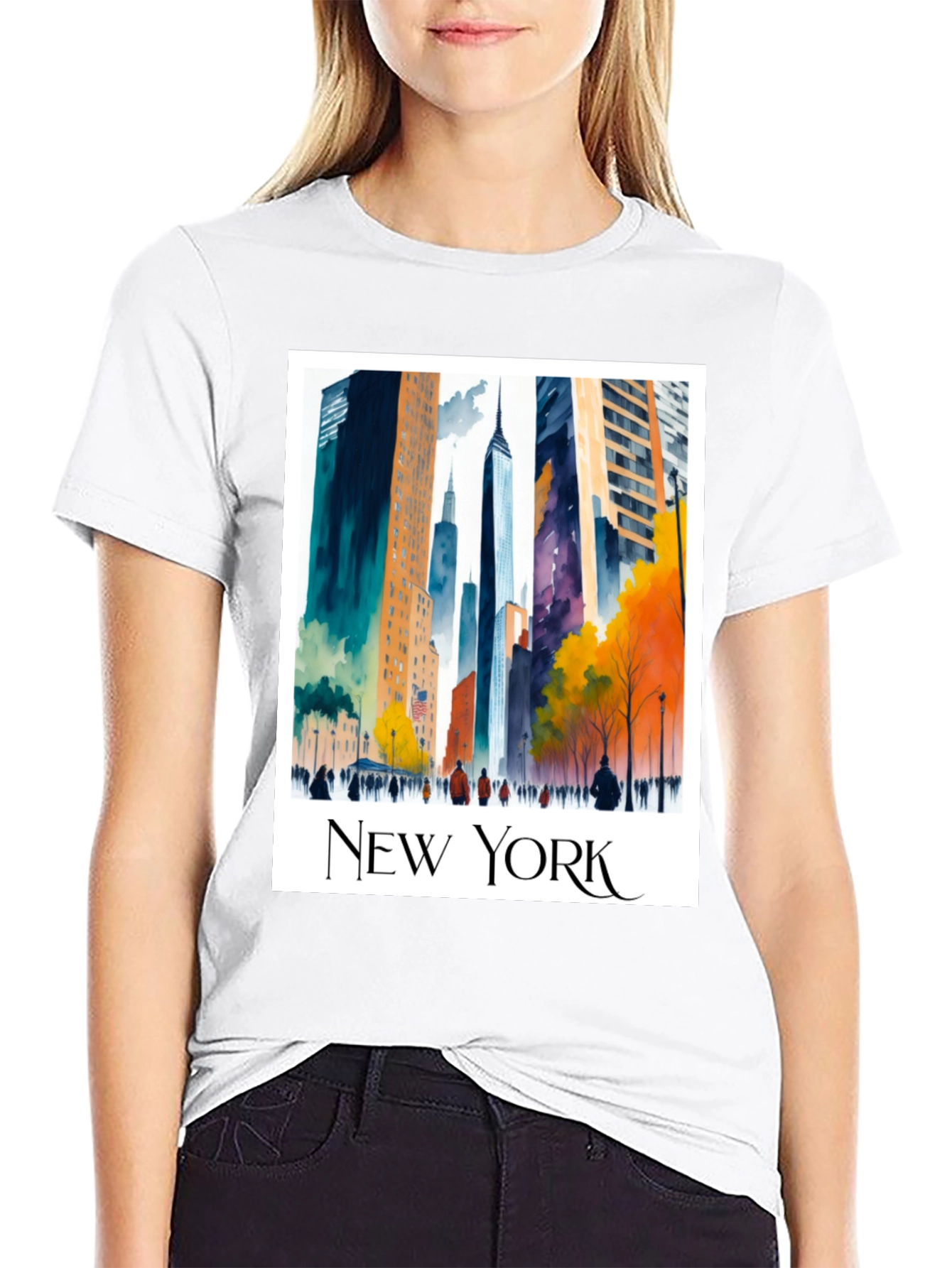 New York Cityscape Graphic Tee - Urban Style