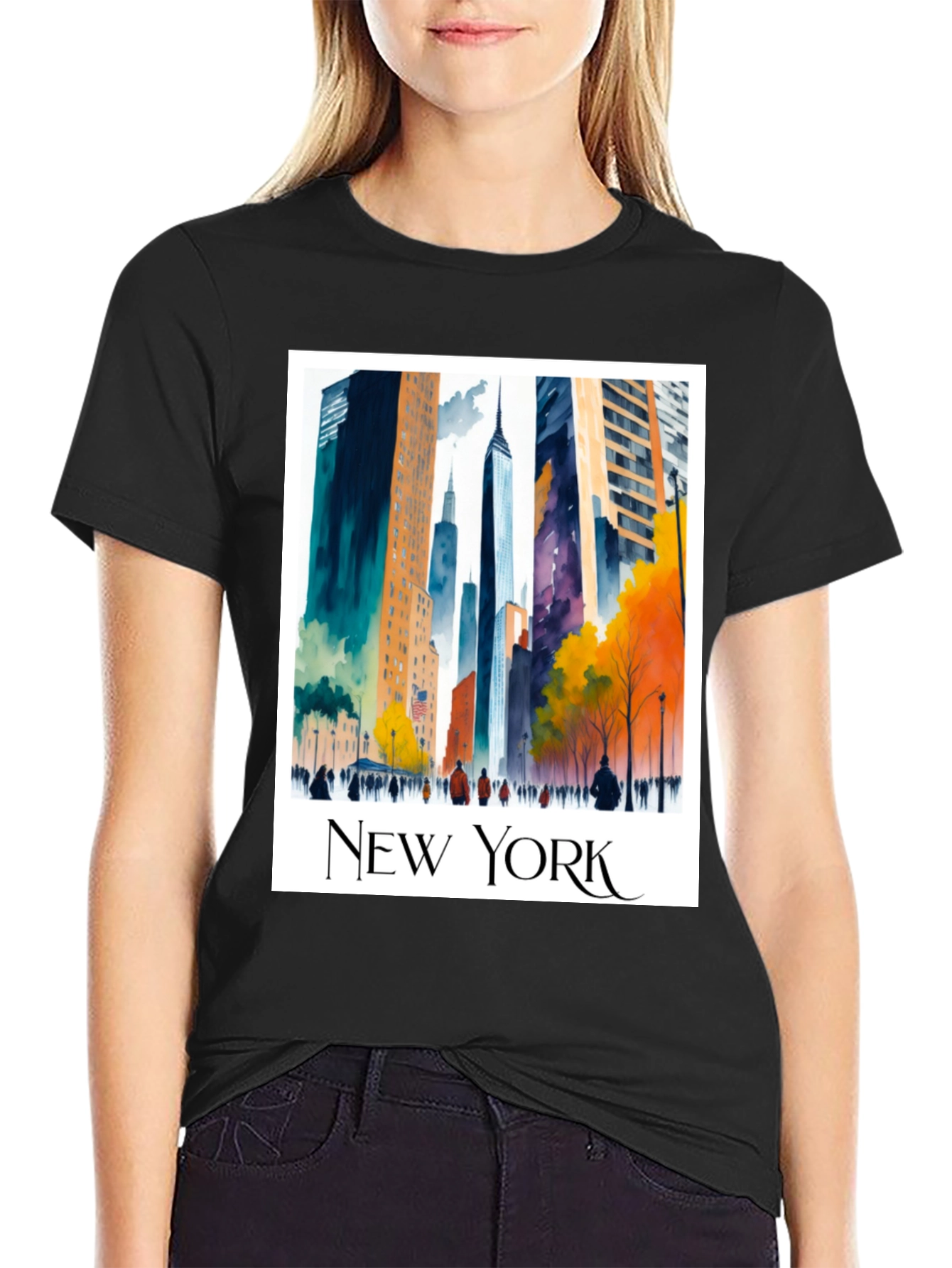 New York Cityscape Graphic Tee - Urban Style