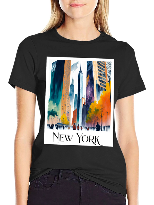 New York Cityscape Graphic Tee - Urban Style