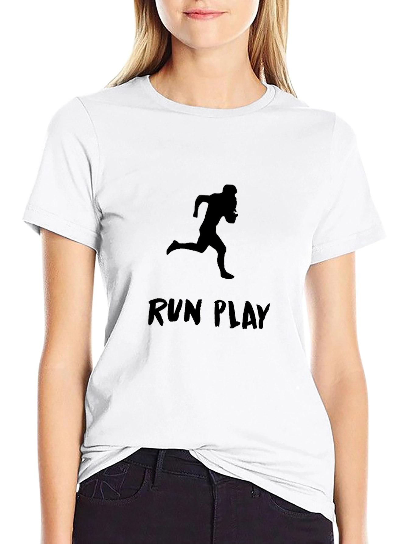 Run Play Graphic Tee - Athletic Black T-Shirt