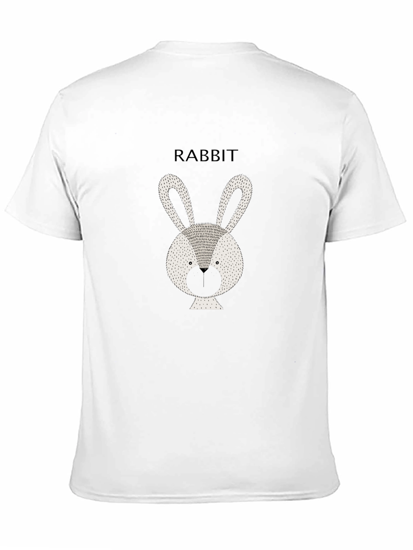 Rabbit Graphic Tee - Stylish Black Cotton T-Shirt