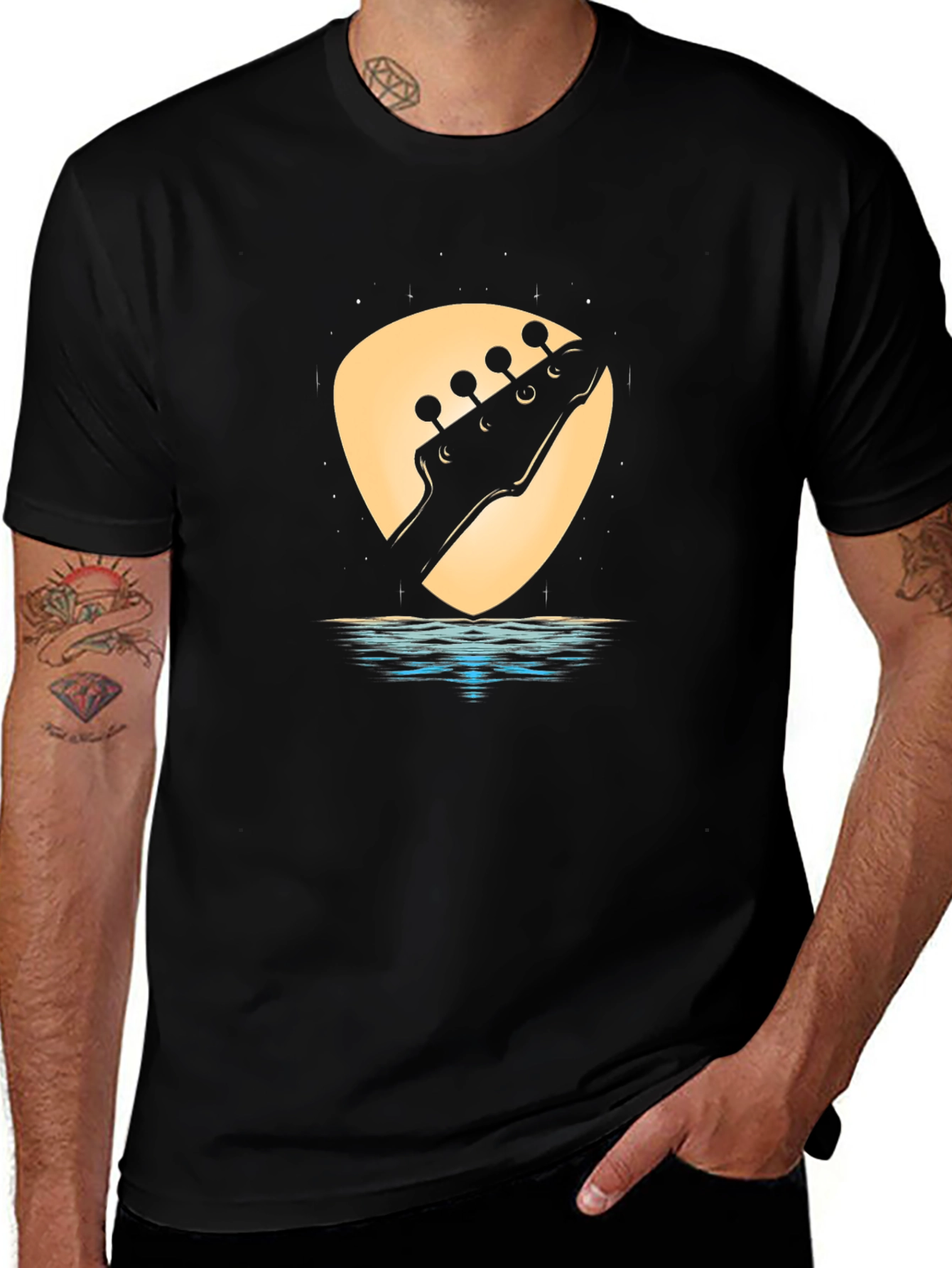 Guitar Headstock Lake Graphic Tee