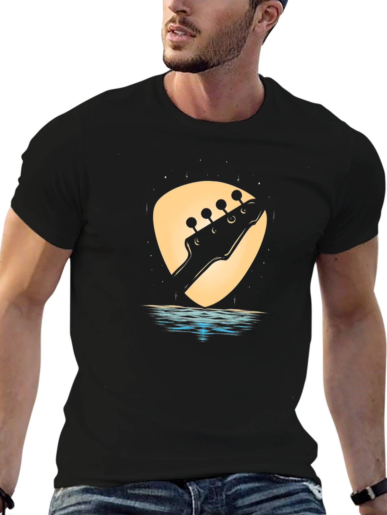 Guitar Headstock Lake Graphic Tee