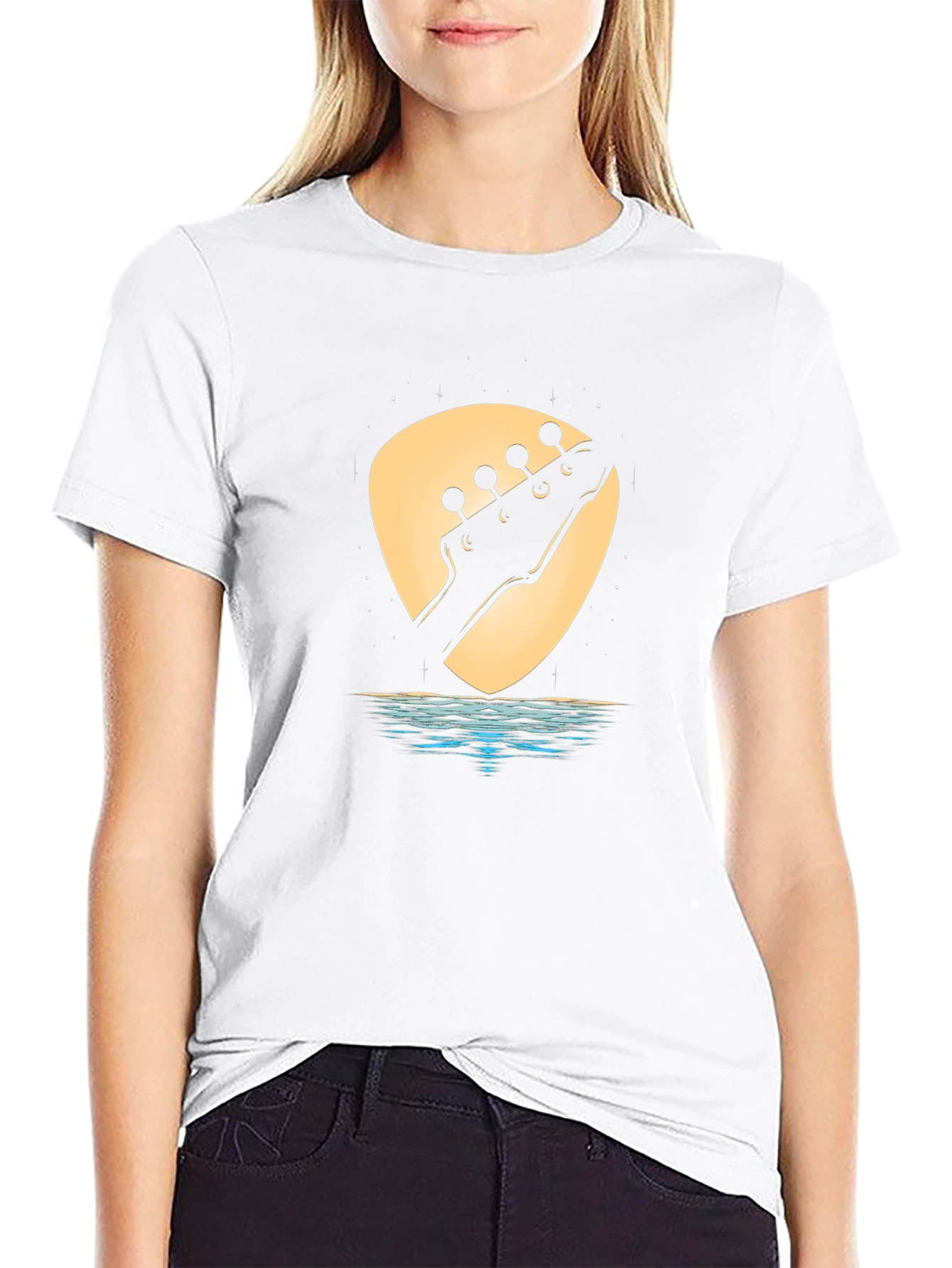 Guitar Headstock Lake Graphic Tee