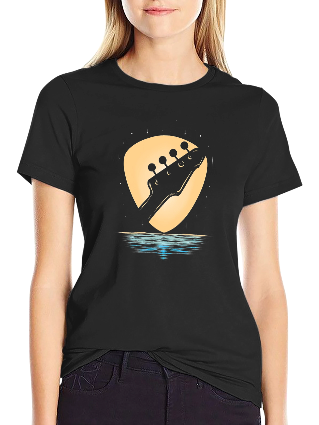 Guitar Headstock Lake Graphic Tee