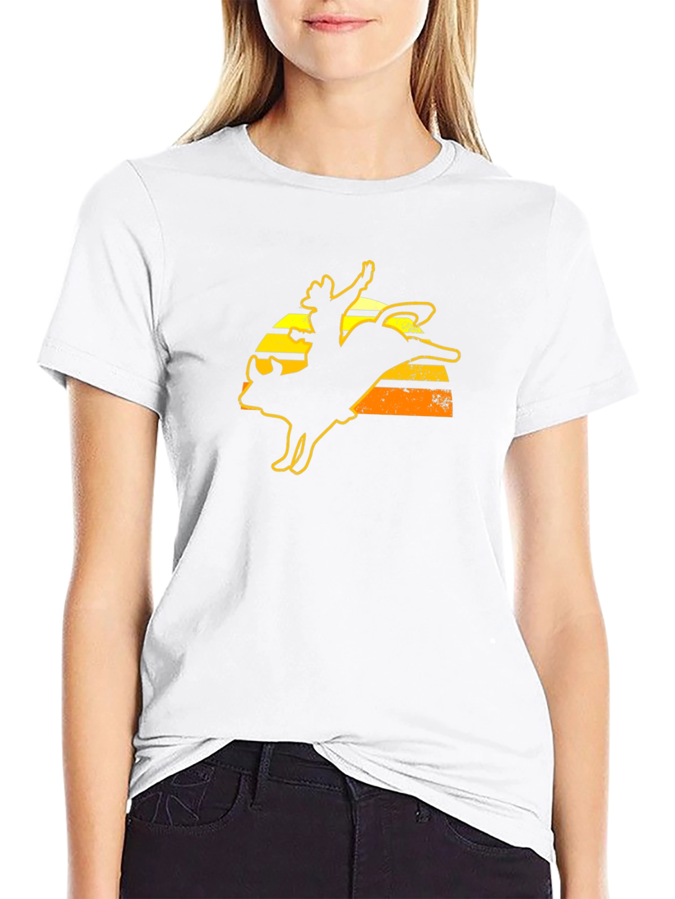 Rodeo Bull Rider Graphic Tee - Black