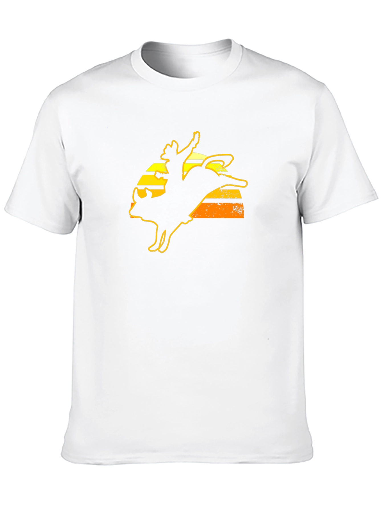 Rodeo Bull Rider Graphic Tee - Black