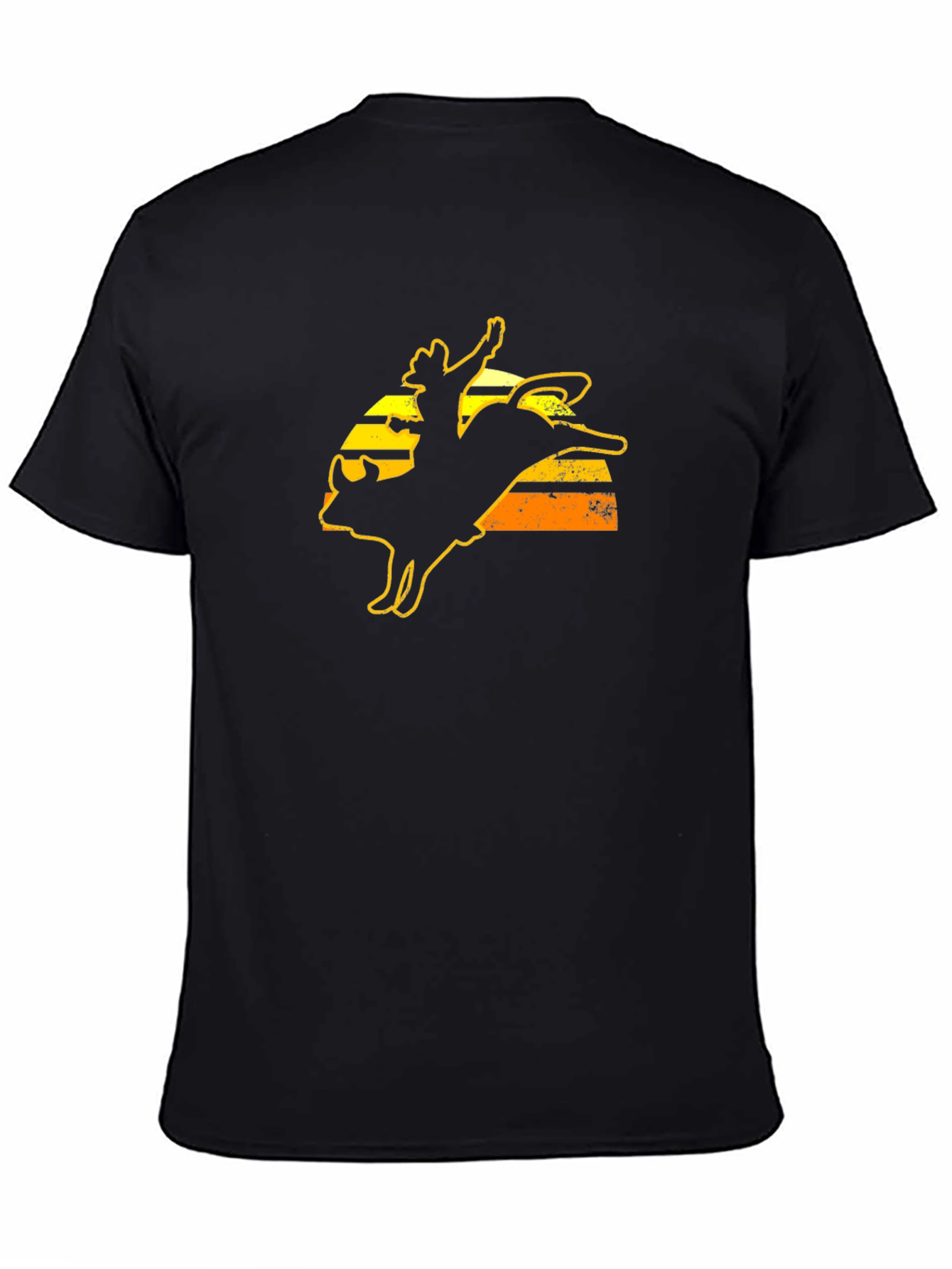 Rodeo Bull Rider Graphic Tee - Black