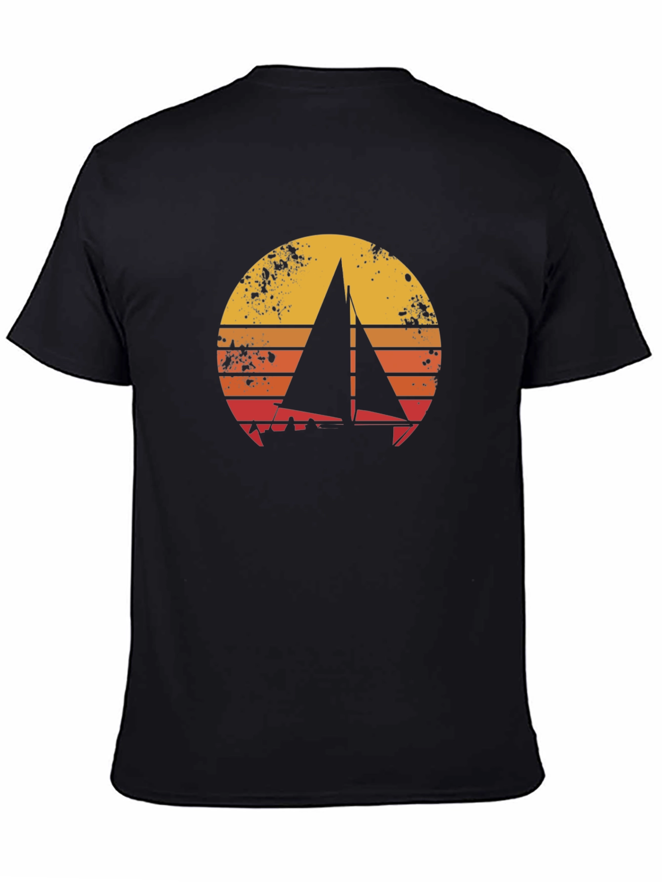 Sailboat Sunset Graphic Tee - Retro Style