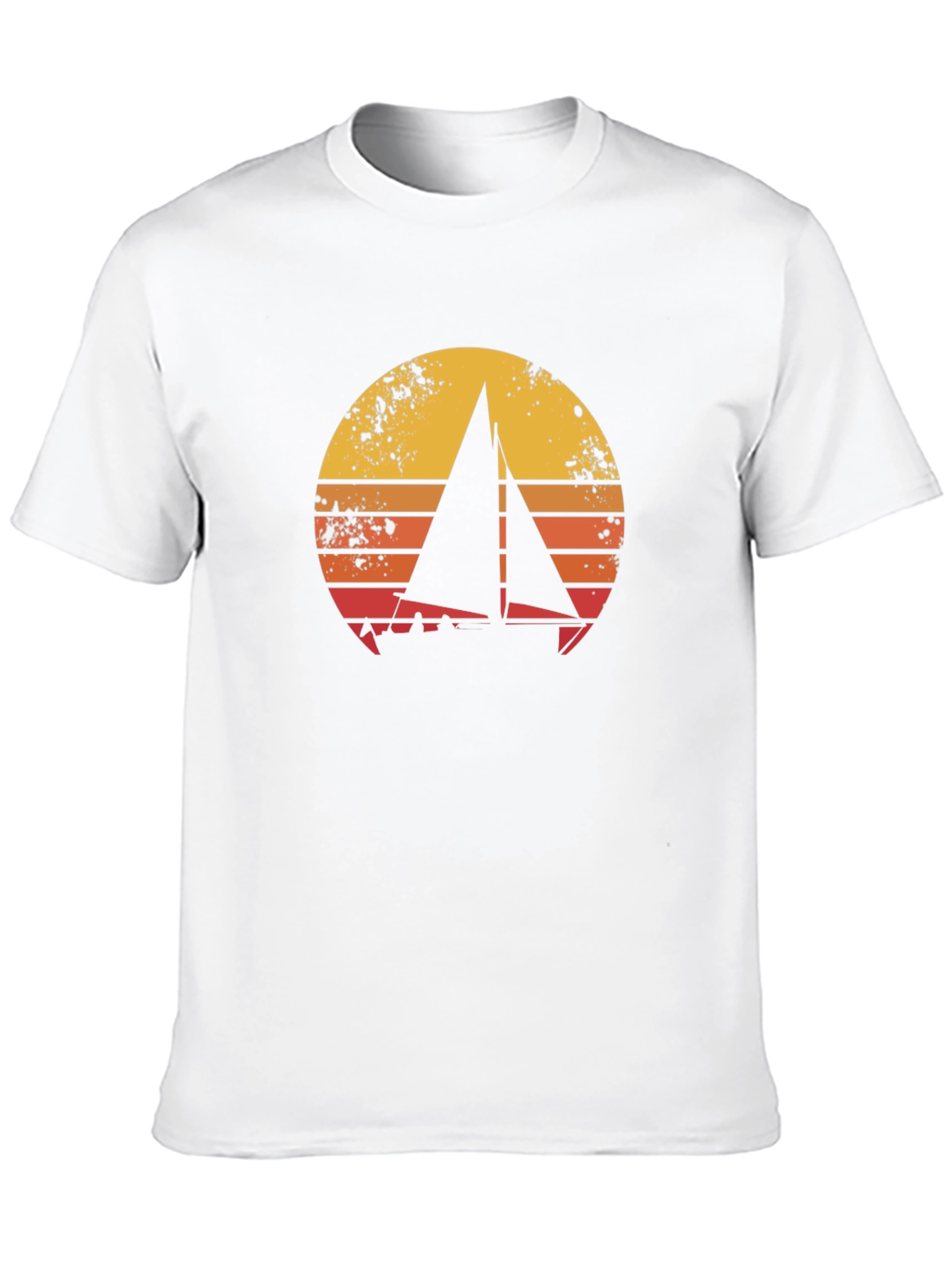 Sailboat Sunset Graphic Tee - Retro Style