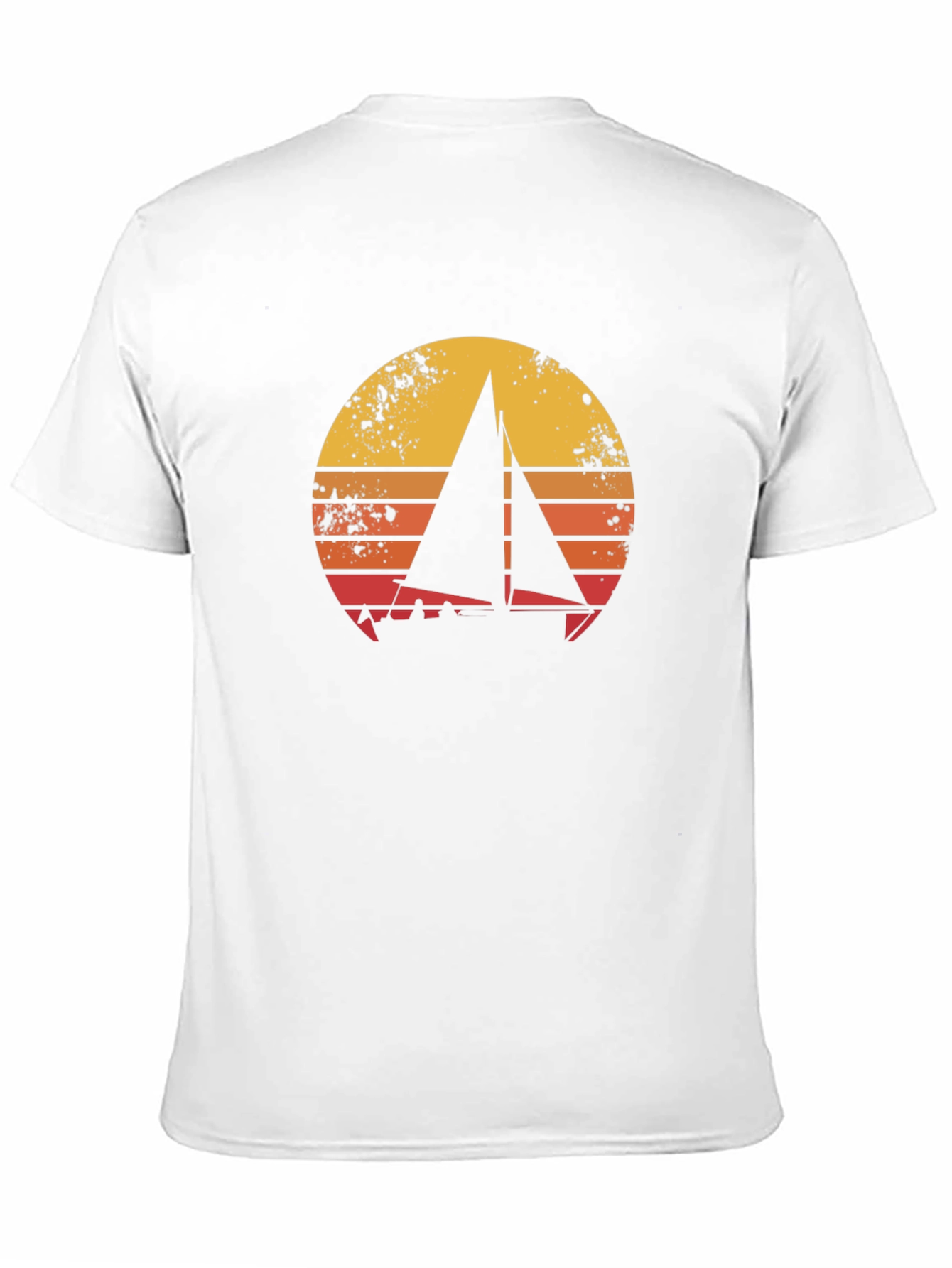 Sailboat Sunset Graphic Tee - Retro Style