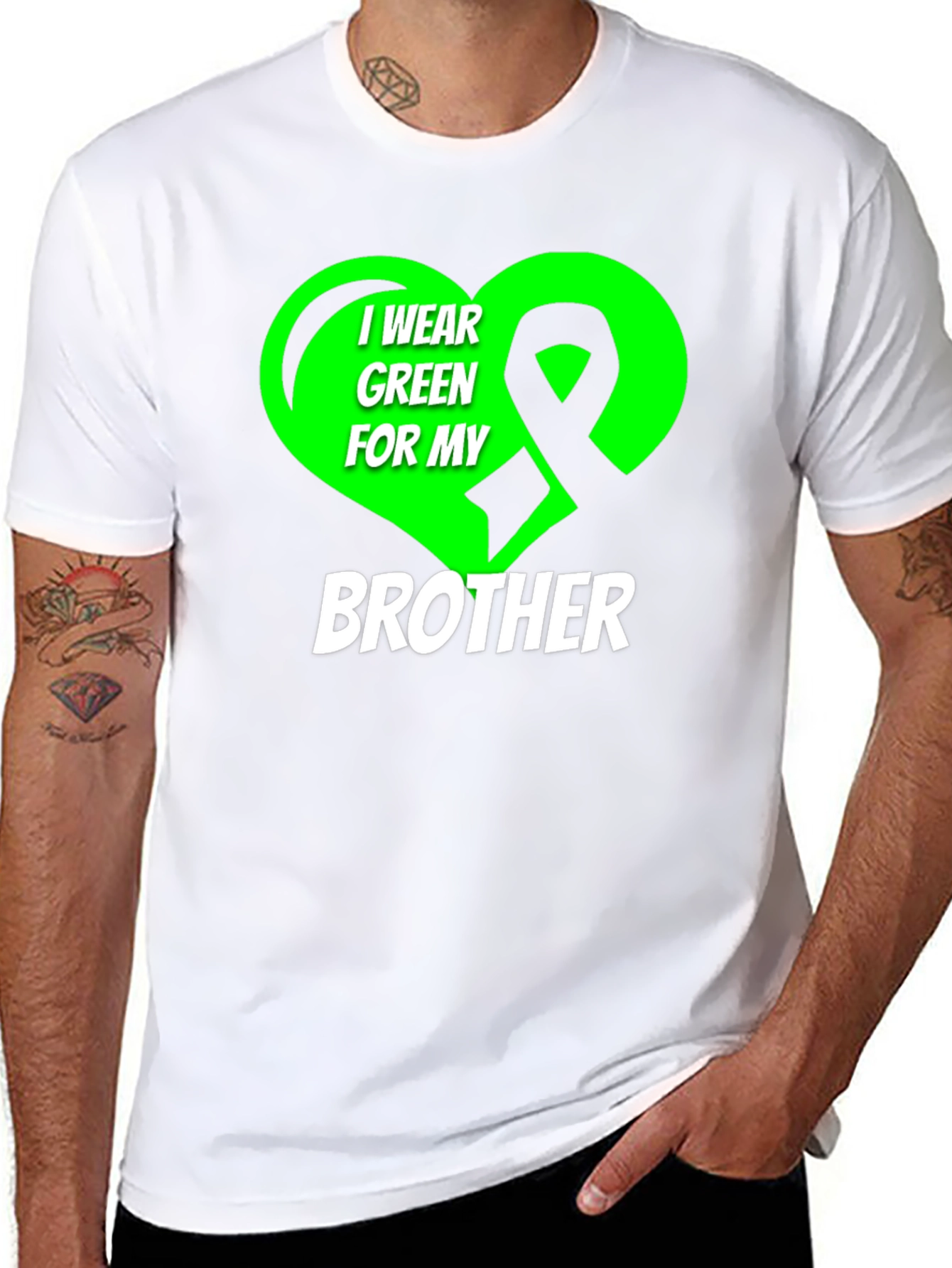 I Wear Green For My Brother Awareness T-Shirt