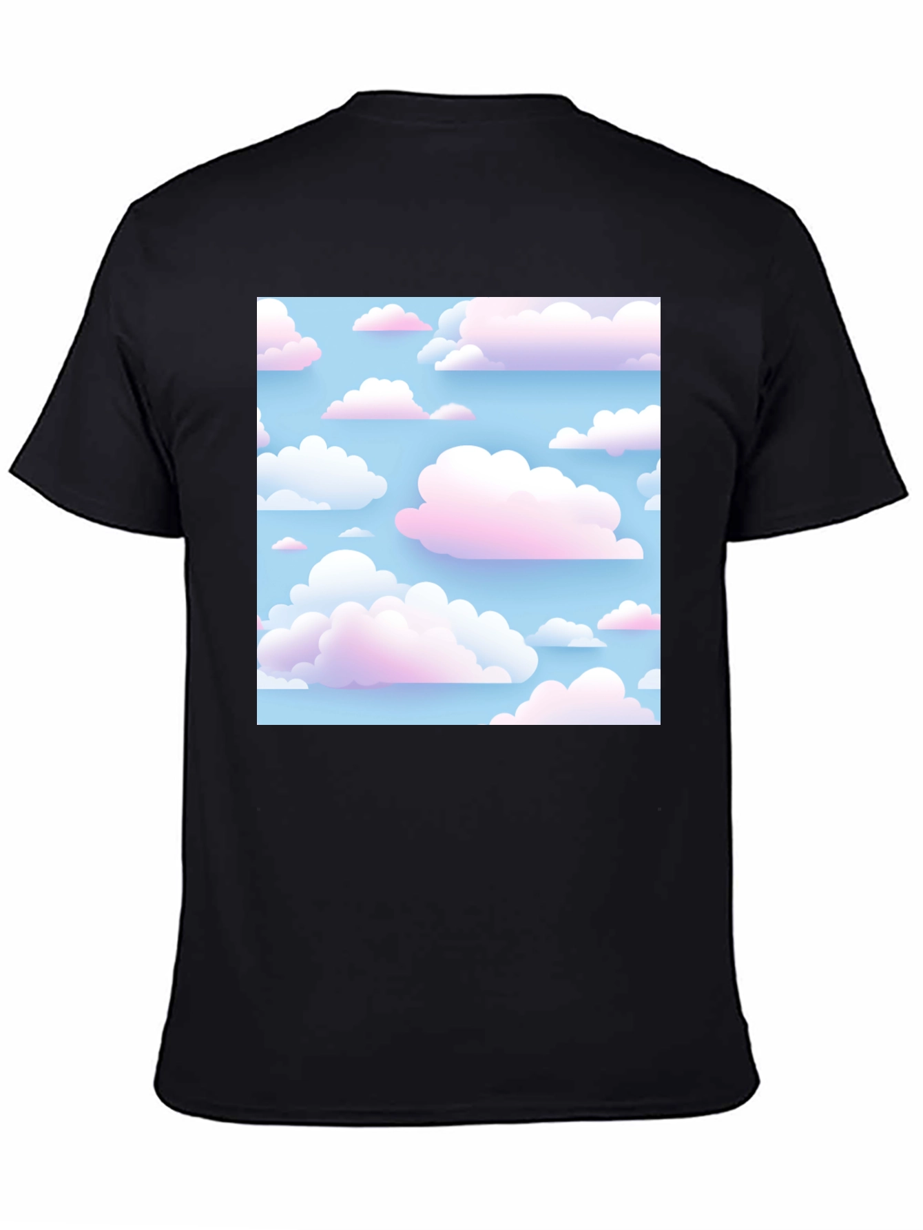 Cloudscape Print Tee - Soft Sky Design