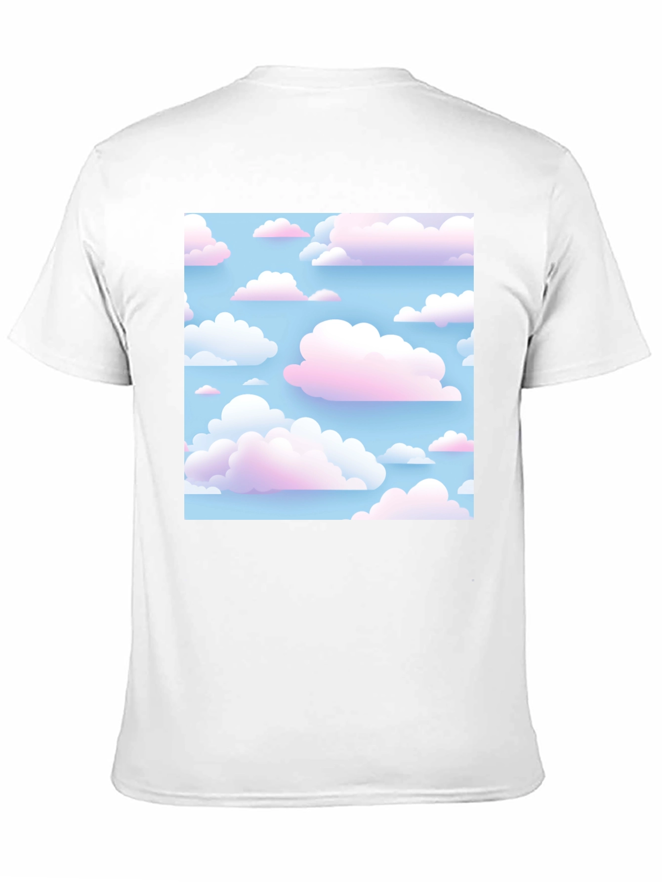 Cloudscape Print Tee - Soft Sky Design