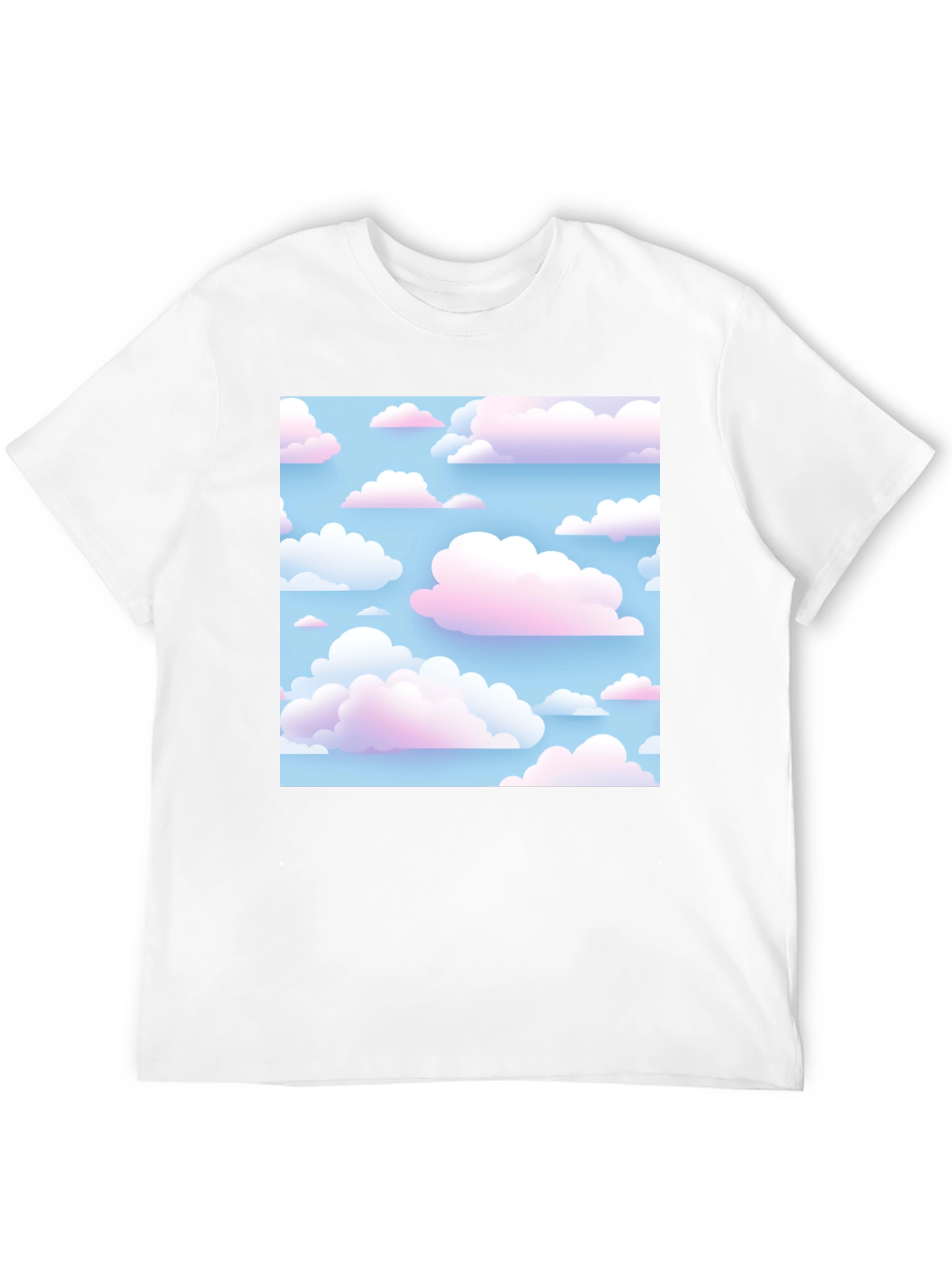 Cloudscape Print Tee - Soft Sky Design