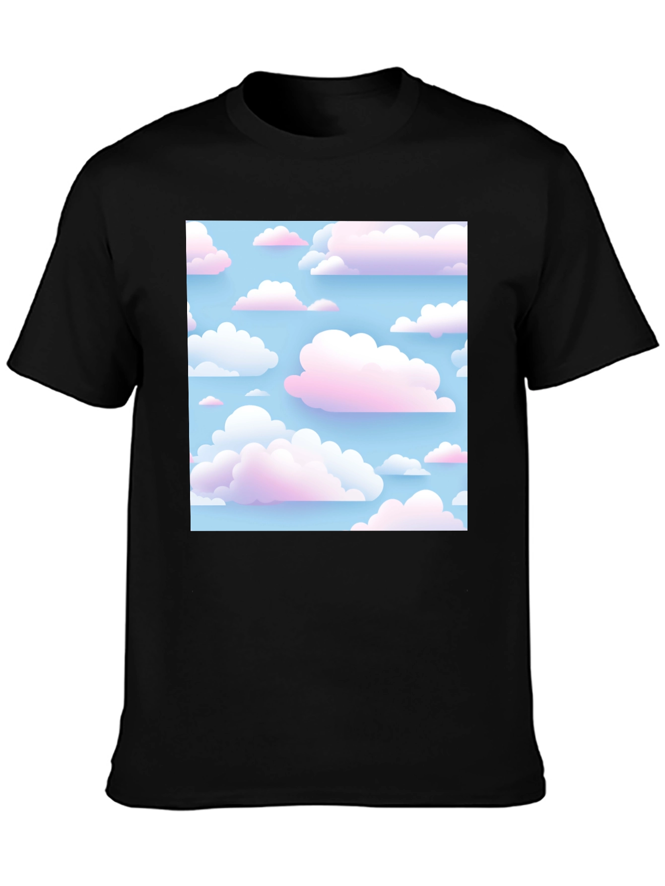 Cloudscape Print Tee - Soft Sky Design