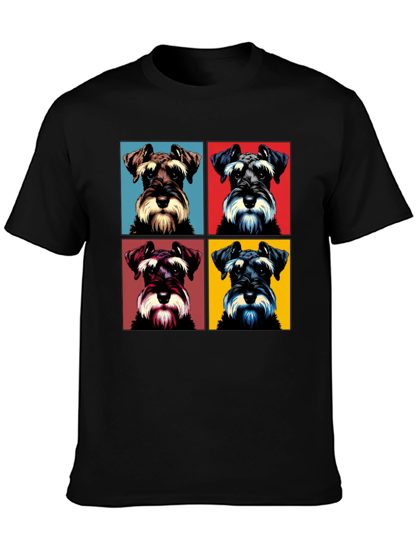Schnauzer Pop Art Graphic T-Shirt